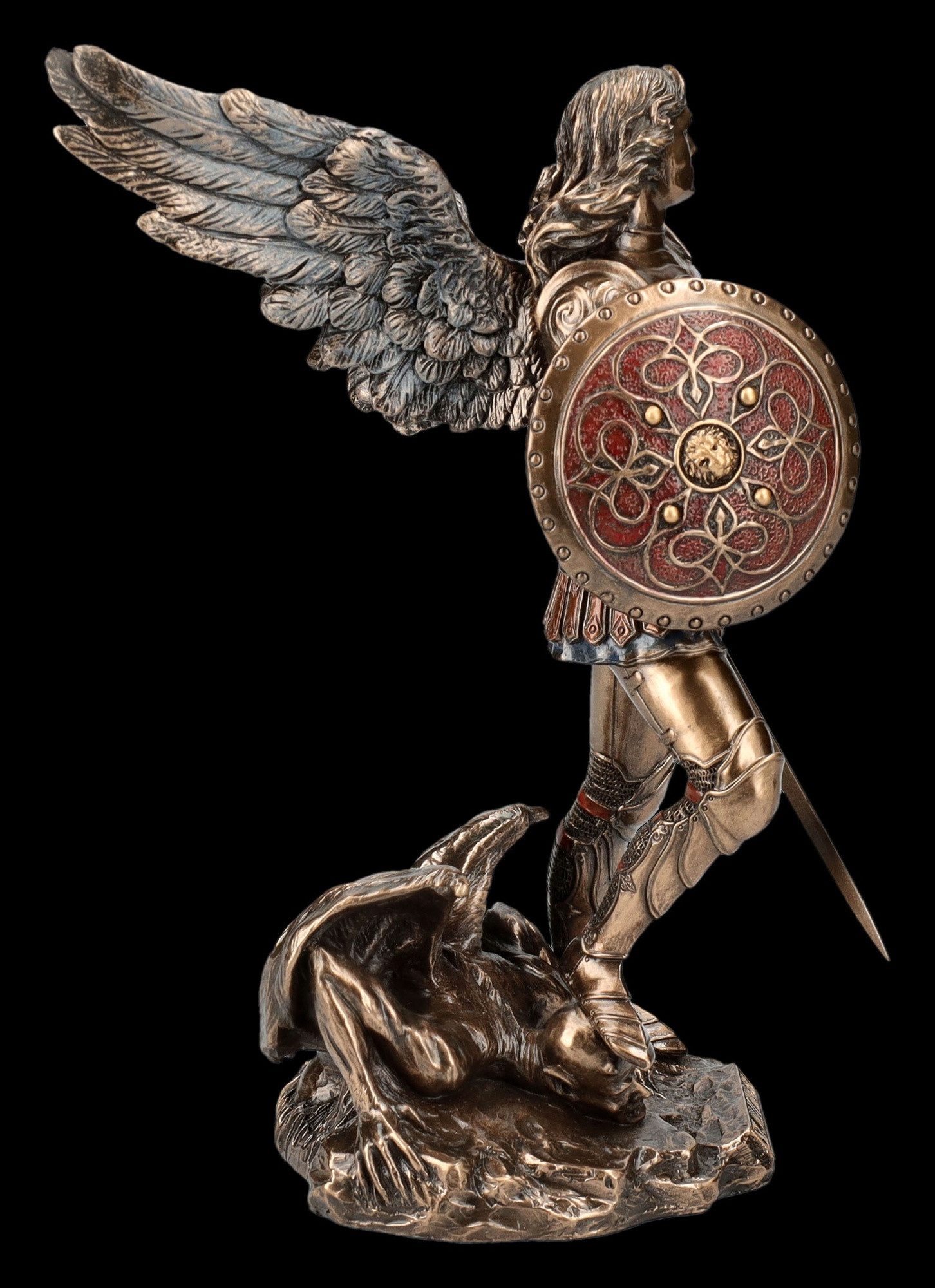 Figuren Shop GmbH Dekofigur Erzengel Michael Figur - Krieger - Veronese - Mythologie Dekofigur