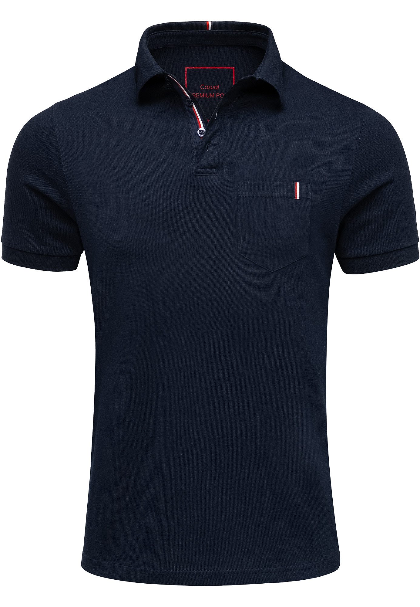 Amaci&Sons Poloshirt DEARBORN Poloshirt Herren Kurzarm günstig online kaufen
