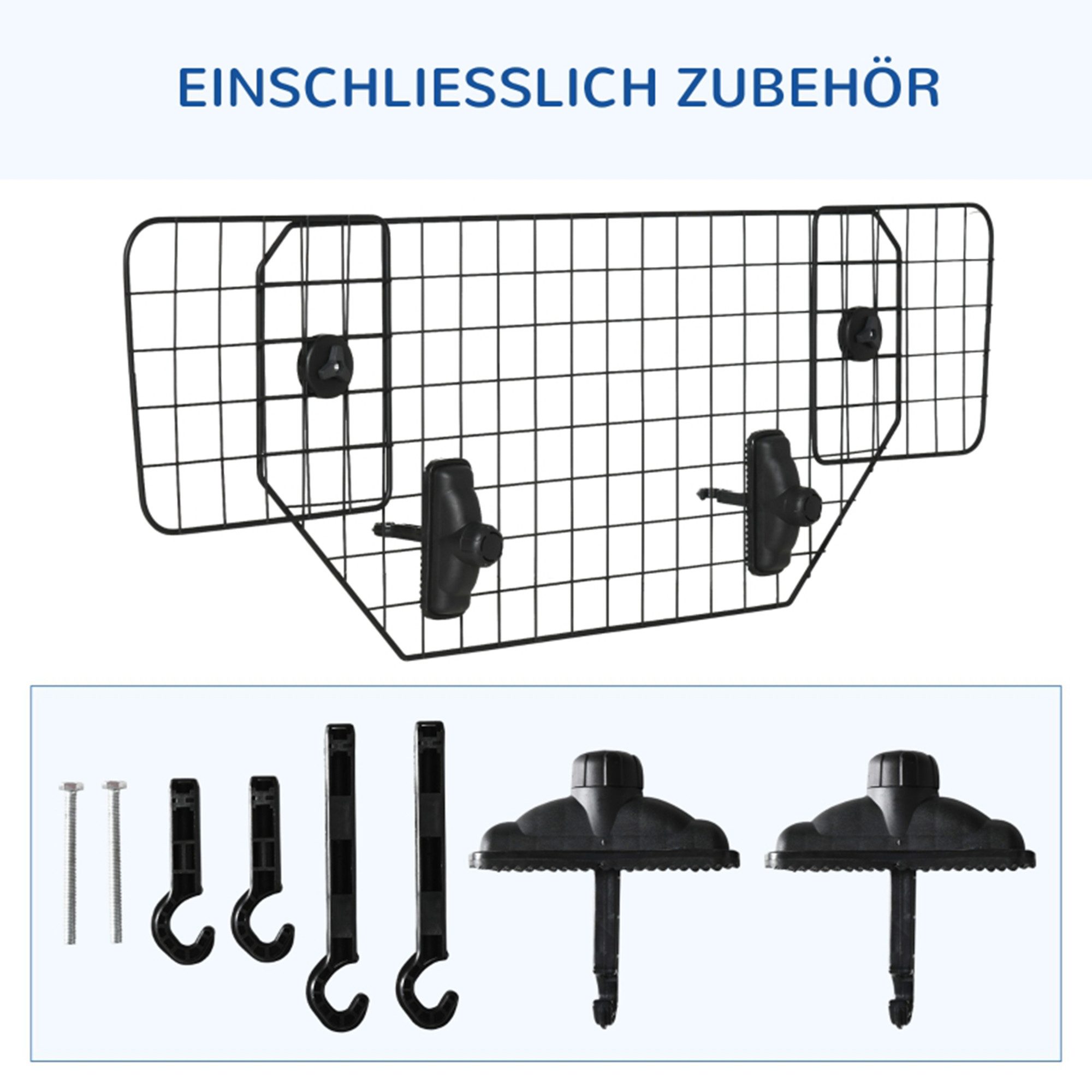 MC Star Hundegitter Hundeschutzgitter Auto Universal Kofferraumgitter 90-120 cm (verstellbar Metall) – Bild 2 von 5