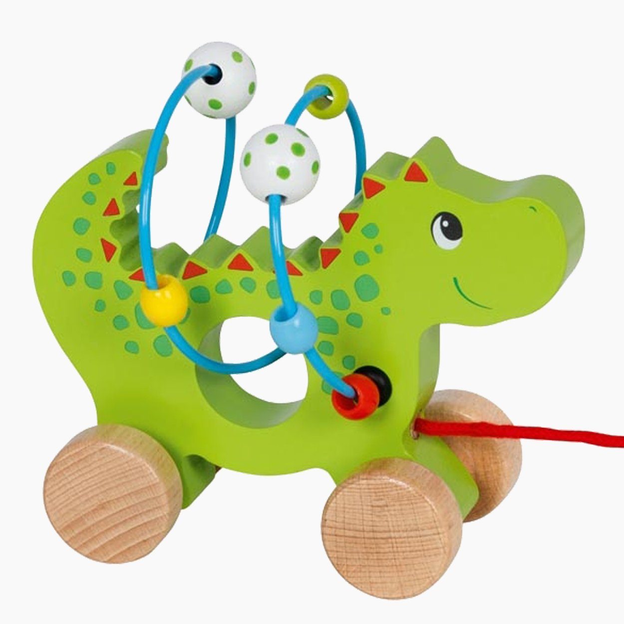 goki Nachziehtier Ziehtier mit Motorikschleife Drache, (packung, 1-tlg), fördert die Motorik