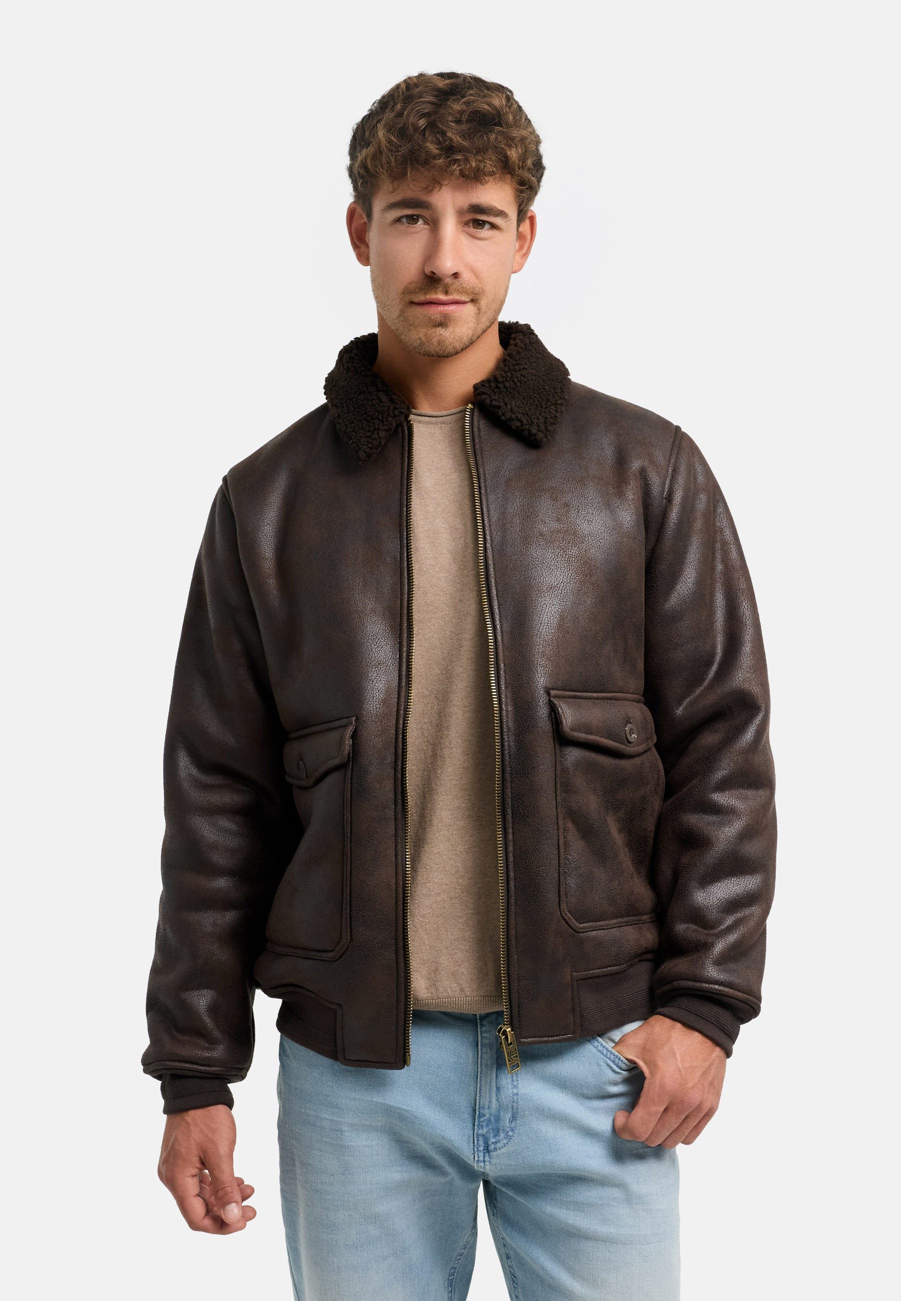 INDICODE Bomberjacke INWestmont mit Teddyfutter, Regular Fit