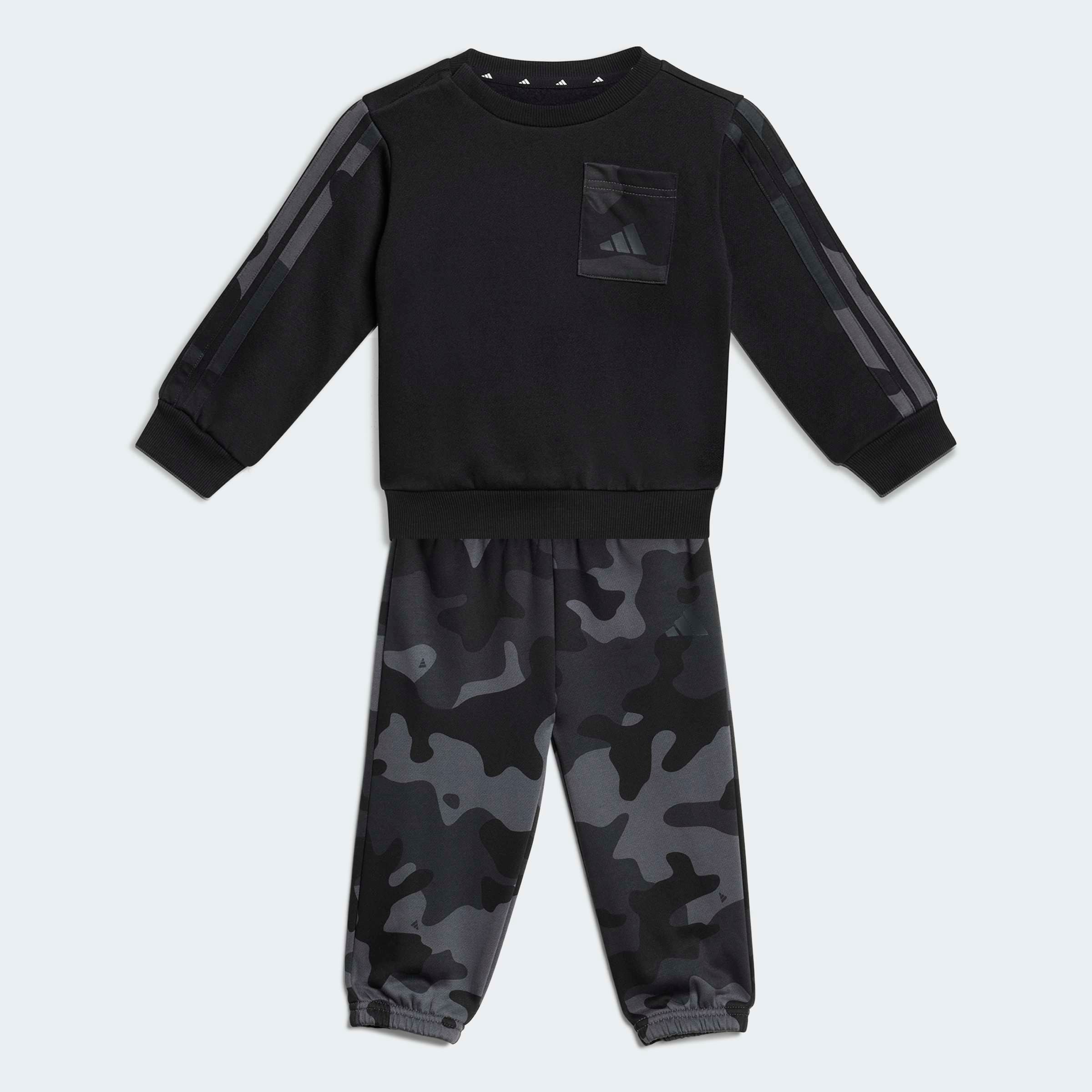 adidas Sportswear Trainingsanzug SEASONAL ESSENTIALS CAMO FLEECE FRENCH TERRY KINDER (2-tlg)