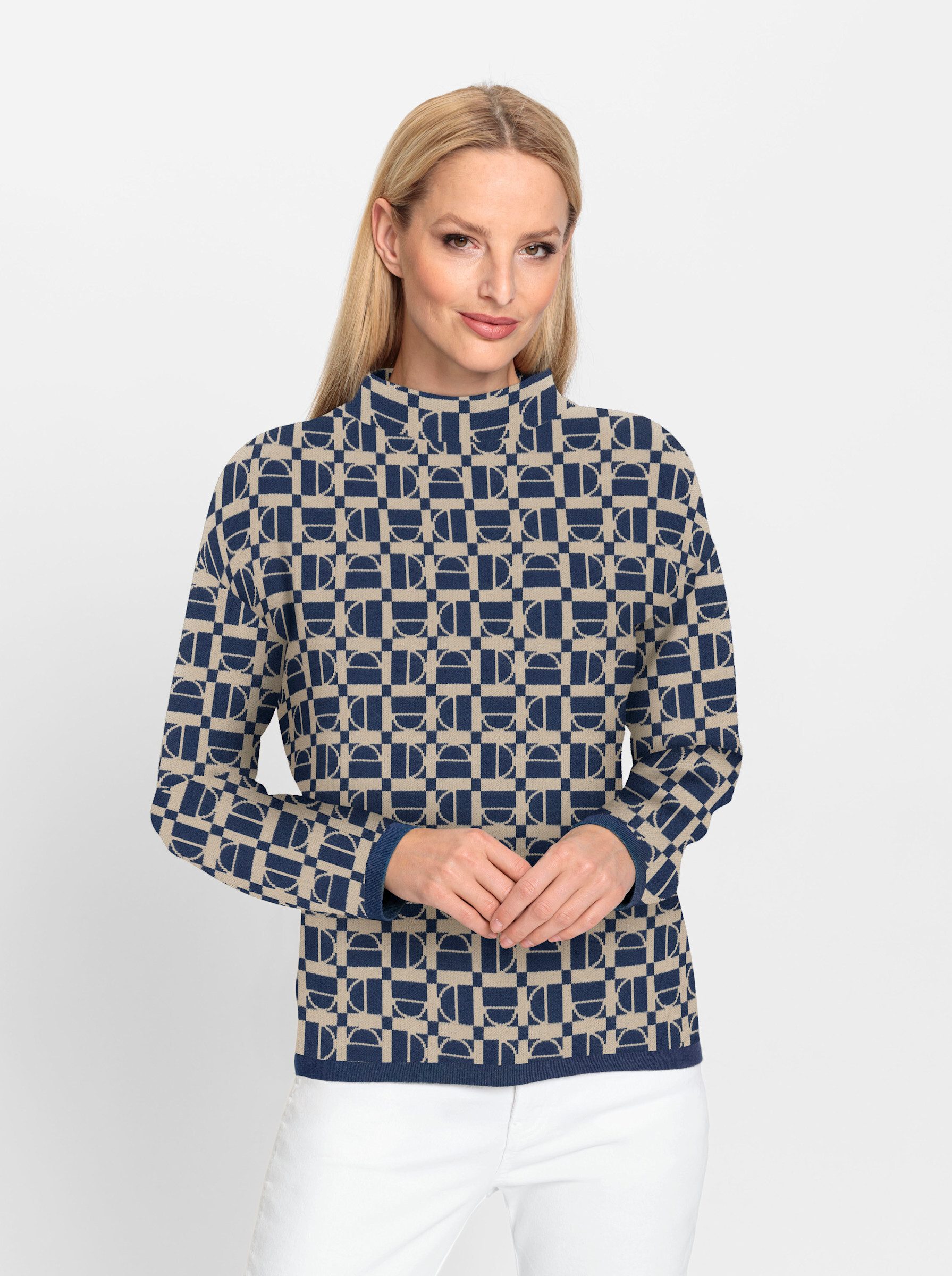 heine Strickpullover Jacquard-Pullover günstig online kaufen