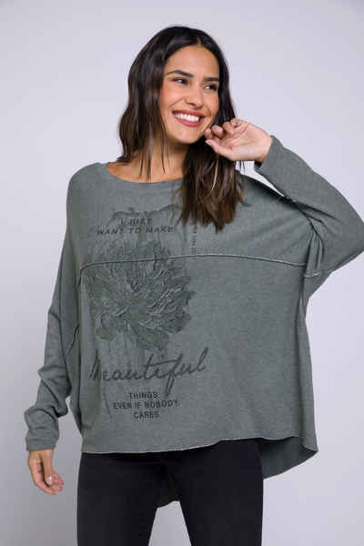 Gina Laura Rundhalsshirt »Shirt oversized Rundhals Fledermaus-Langarm«