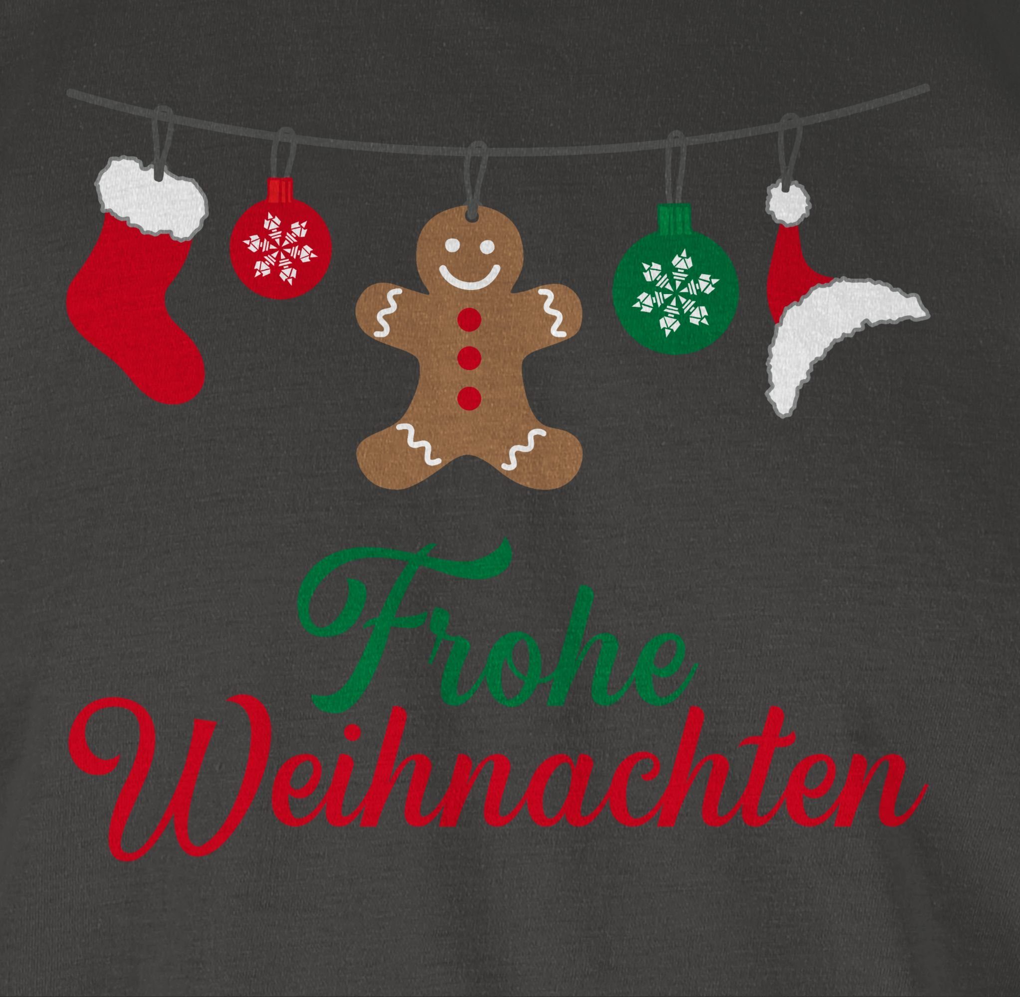 Kleidung Dunkelgrau Frohe Weihachten Weihnachten 3 Shirtracer T-Shirt