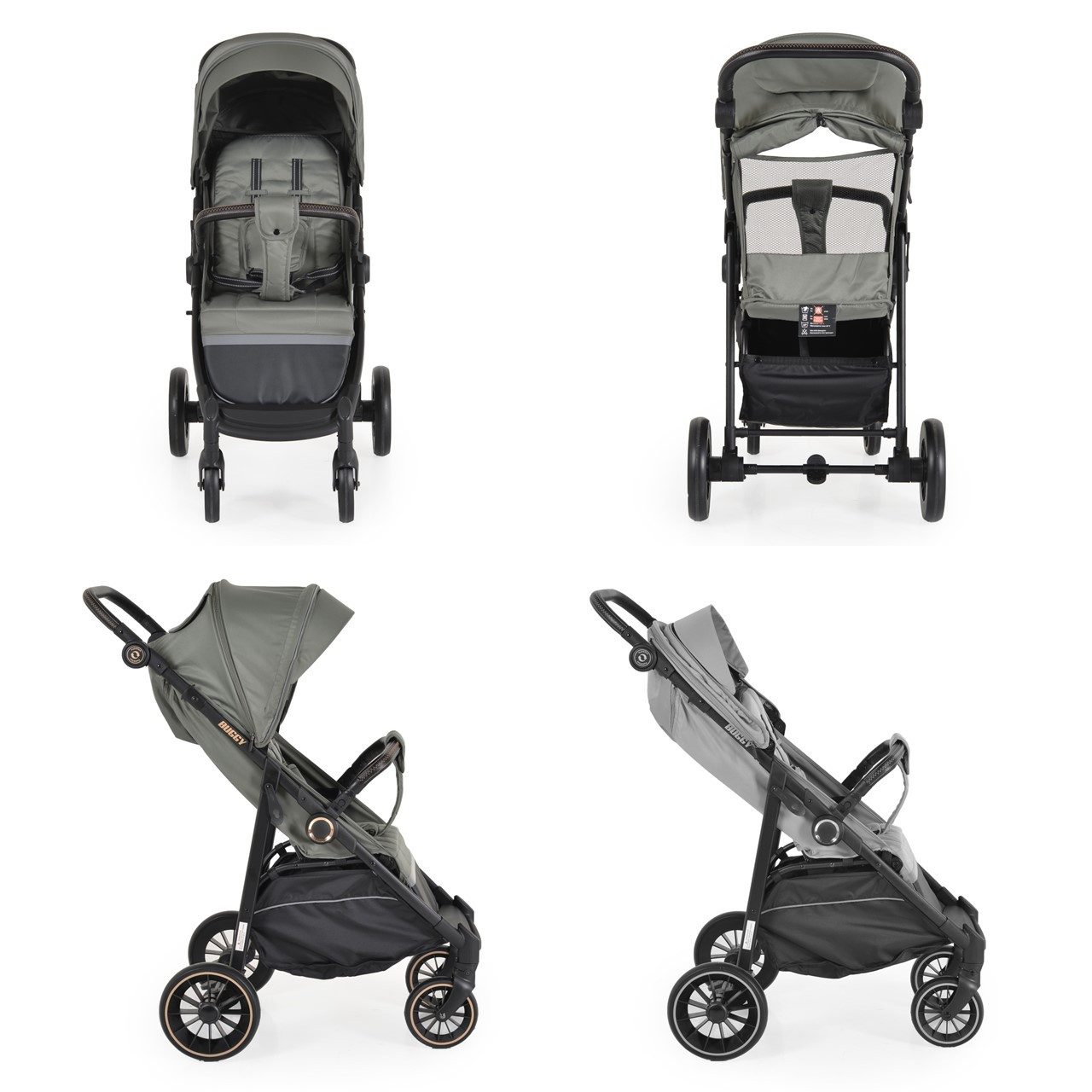 Moni Kinder-Buggy Sommerkinderwagen Buggy, Kinderbuggy, Sonnendach, EVA-Räder, verstellbar