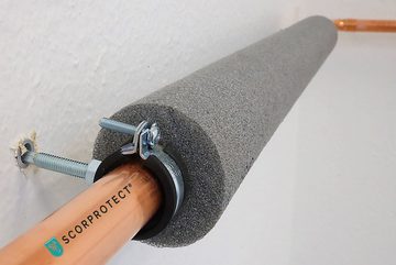 Scorprotect® Steinwolle PE Rohrisolierung angeschlitzt Farbe grau 1 Meter