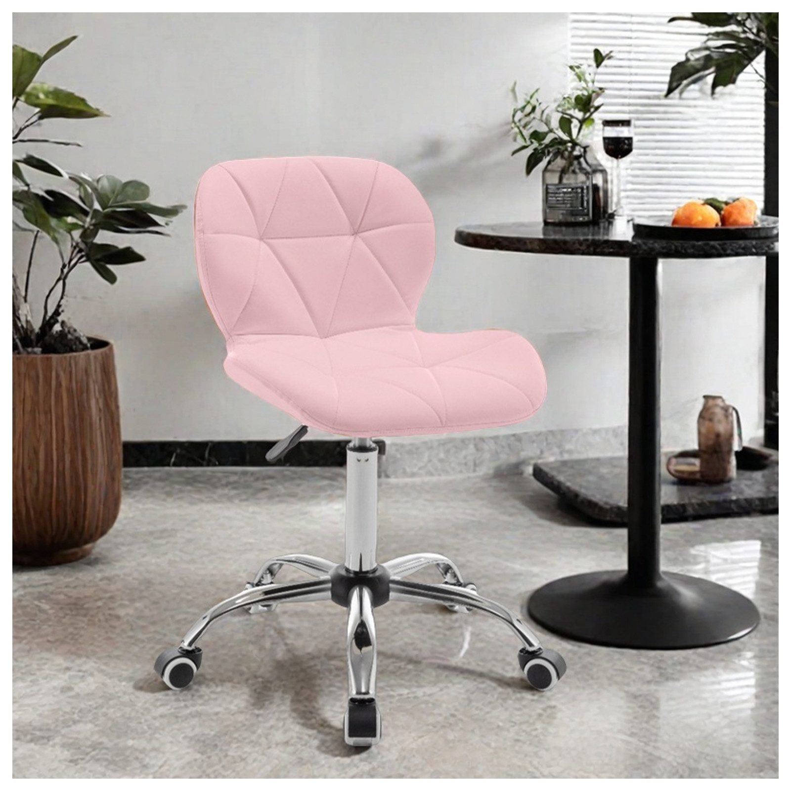 HTI-Living Drehstuhl Drehstuhl Neville Kunstleder Rosa (Stück, 1 St), Schre günstig online kaufen