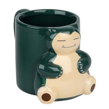 ABYstyle Tasse Pokemon 3D Mug, Große Relaxo Tasse, Grüne Keramiktasse mit Snorlax, Relaxo 3D Tasse