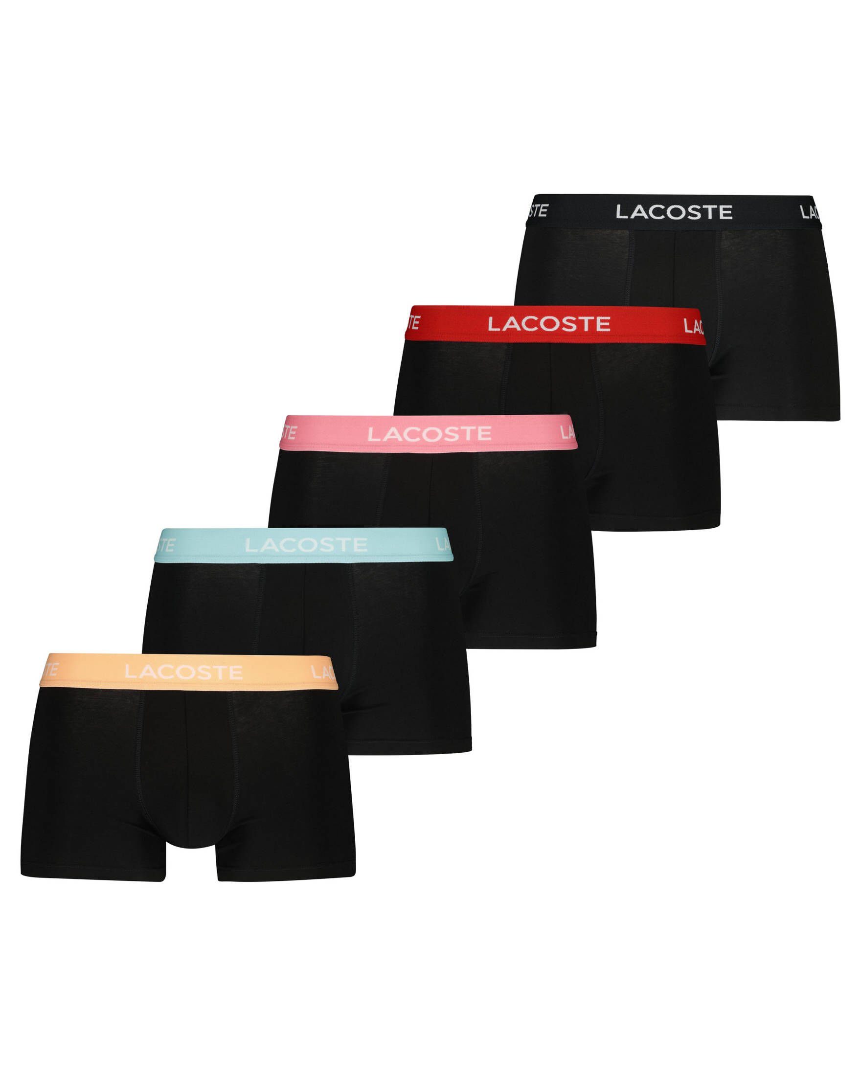 Lacoste Retro Pants Herren Retropants 5er-Pack (3-St) schwarz/pink (976) | Boxershorts