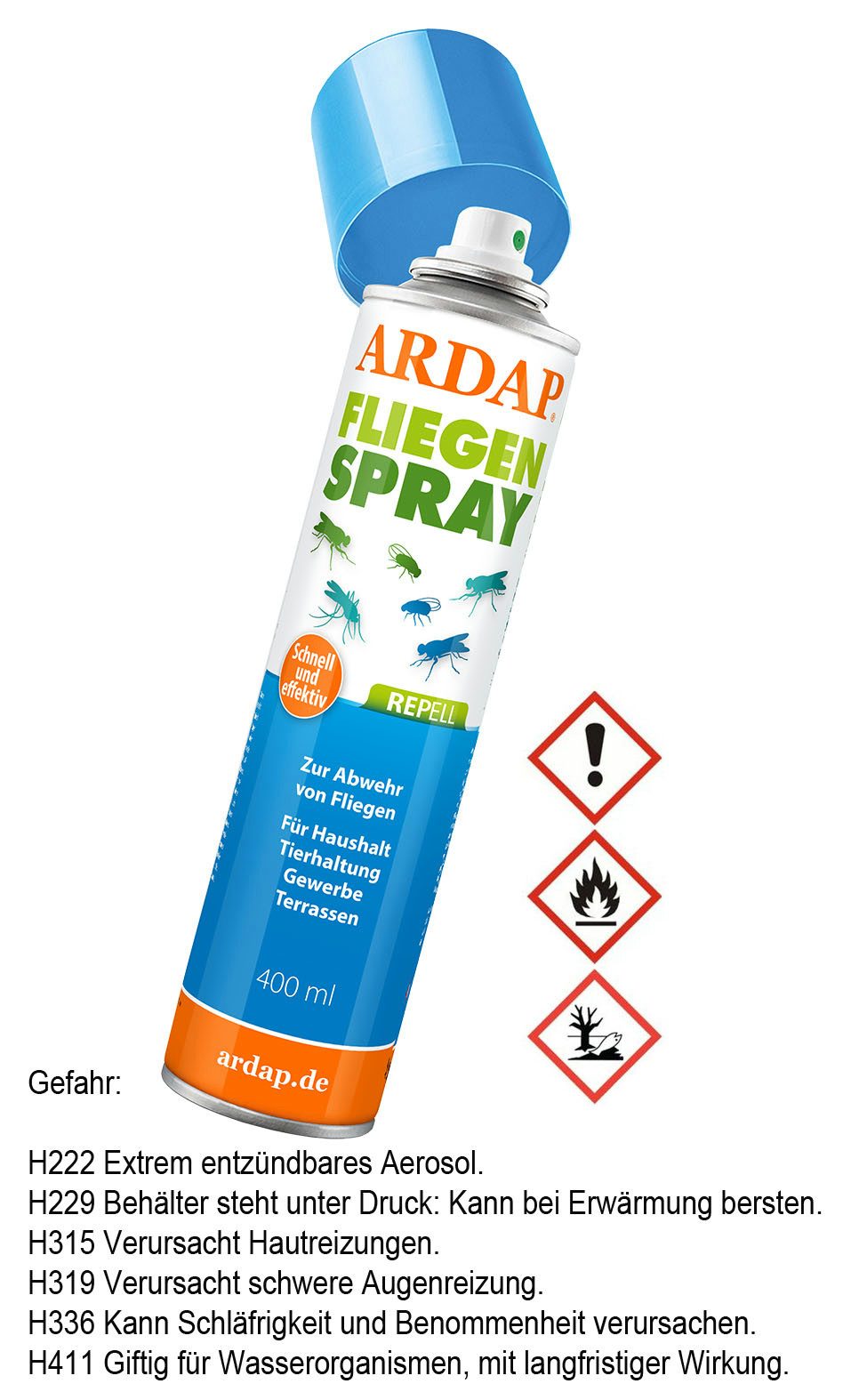Insektenspray ARDAP Repell Fliegenspray 400 ml