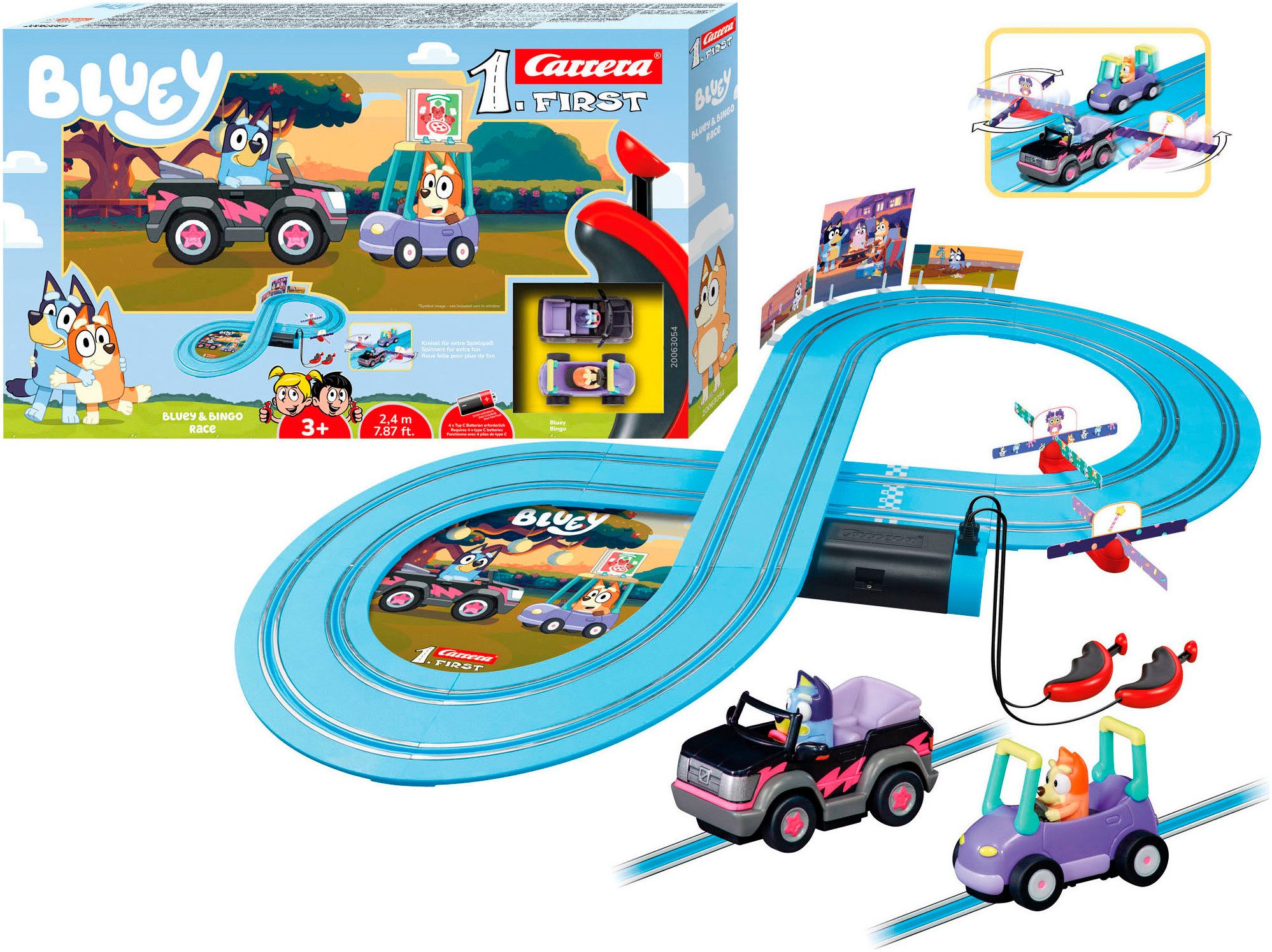 Carrera® Autorennbahn Carrera First Bluey & Bingo Race (Streckenlänge 2,4 m)