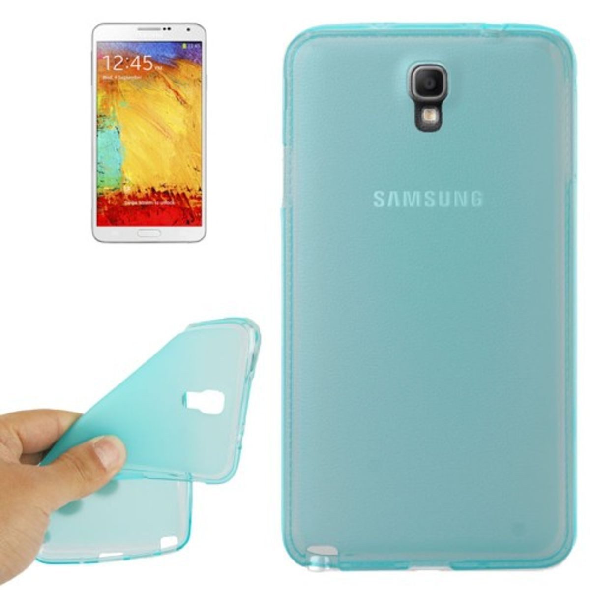 König Design Handyhülle Samsung Galaxy Note 3 Neo, Samsung Galaxy Note 3 Neo Handyhülle Backcover Blau