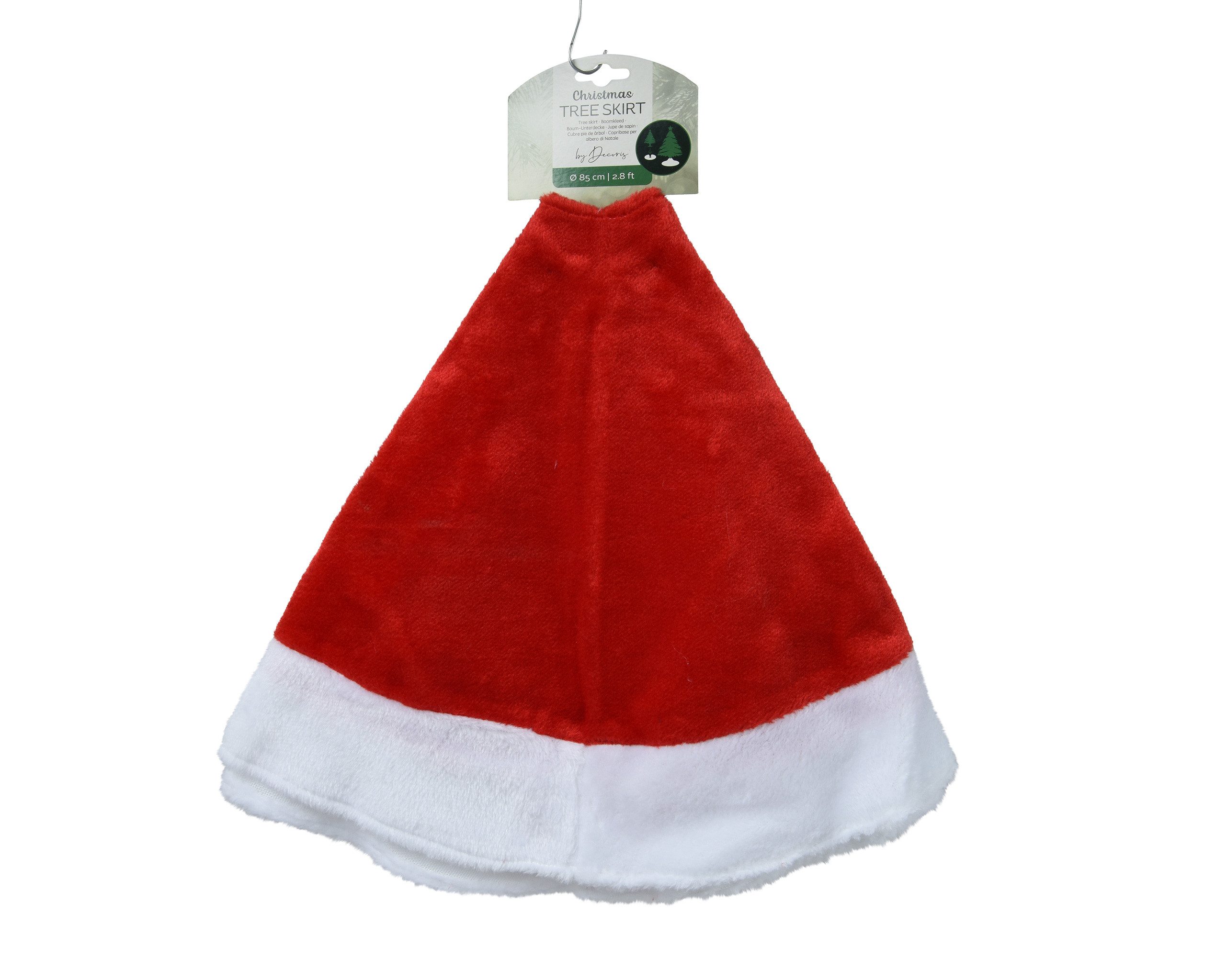 Kaemingk Weihnachtsbaumdecke, Weihnachtsbaumdecke 85cm Polyester Rot / Weiß