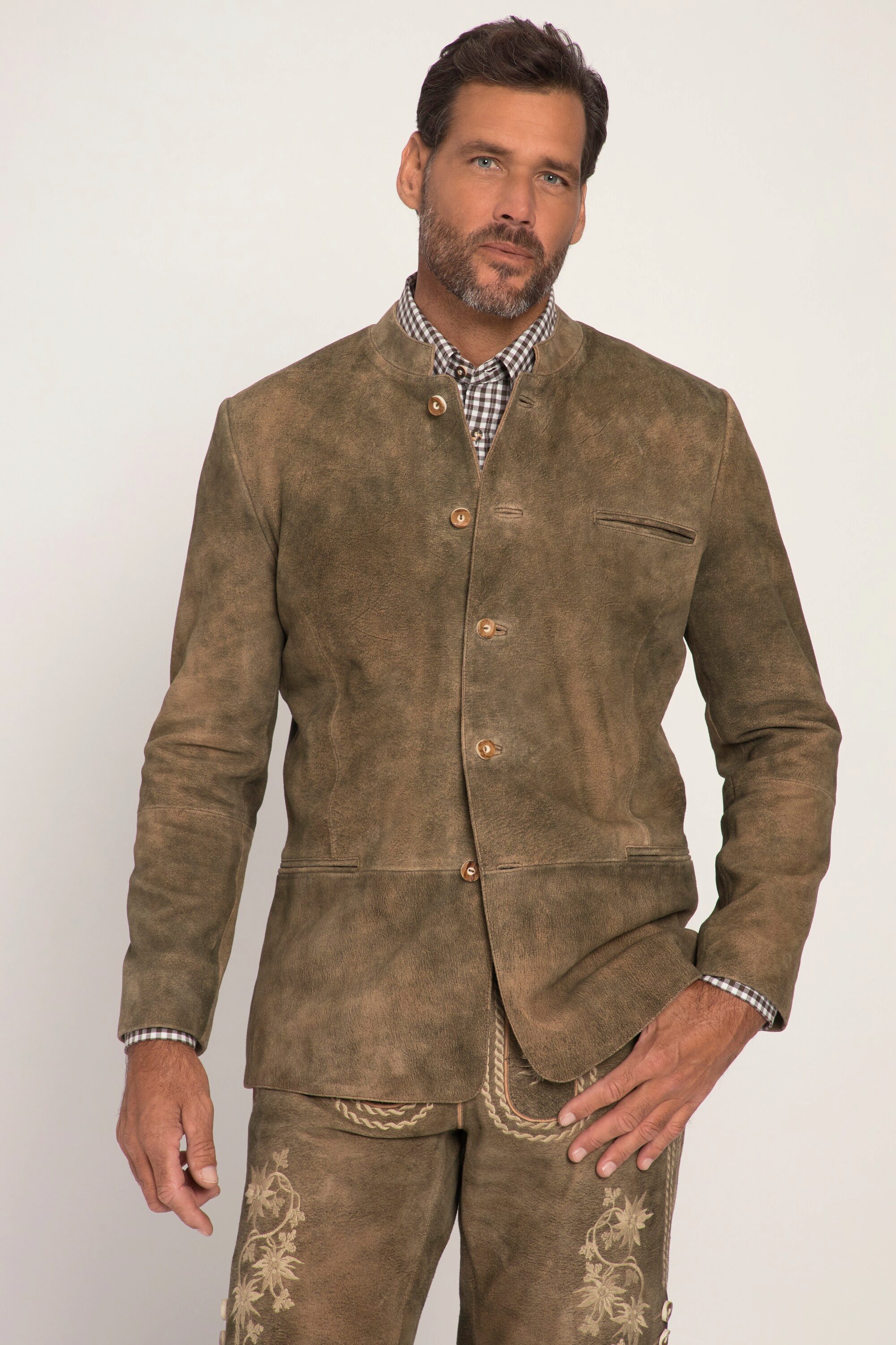 Lederjacke Janker Ziegenveloursleder Tracht bis Gr. 70