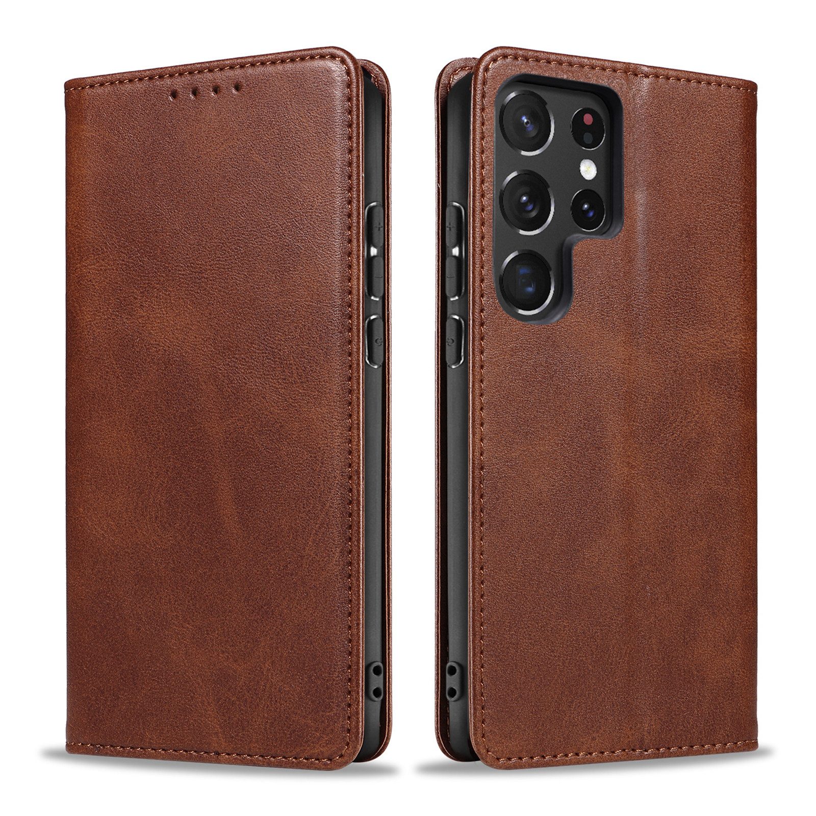 Tec-Expert Handyhülle Tasche Hülle für Samsung Galaxy S22 Ultra 6.8 Zoll, 6.8", Cover Klapphülle Case mit Kartenfach Fliphülle aufstellbar