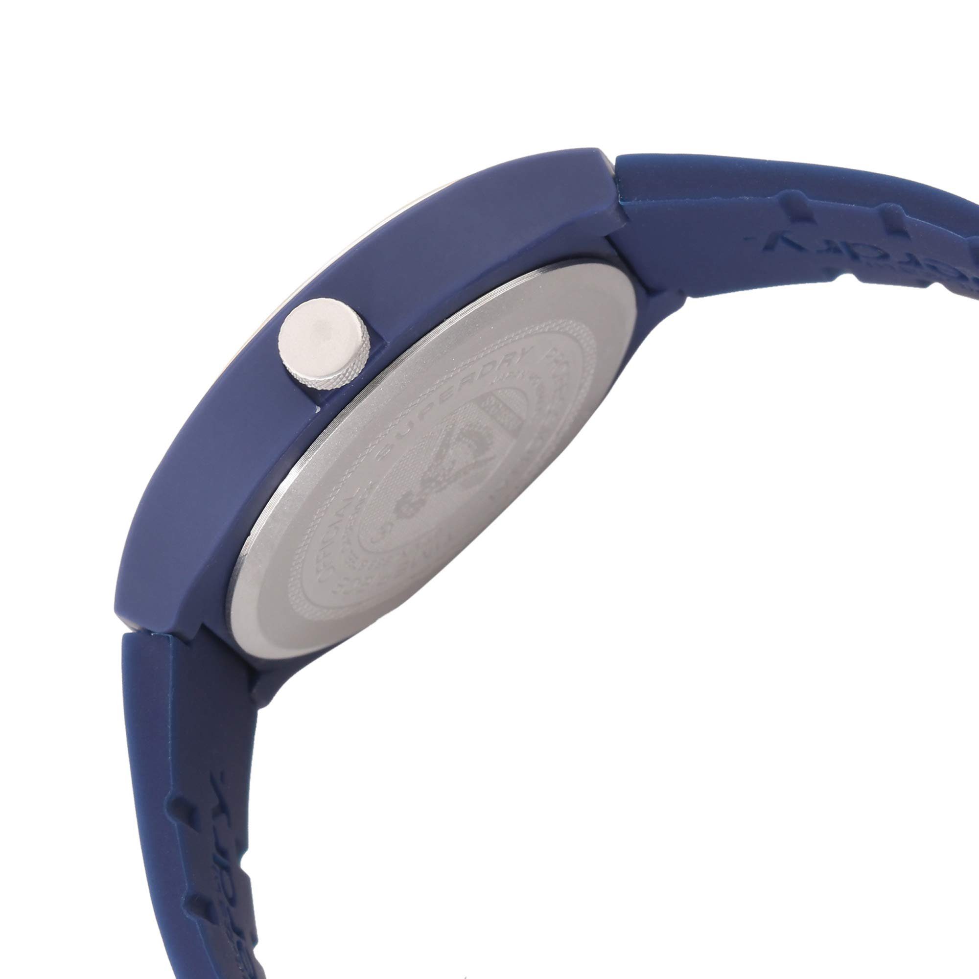 Silikon Superdry Herren Armband Uhr SYG188UU Quarzuhr, Quarz mit Superdry Analog