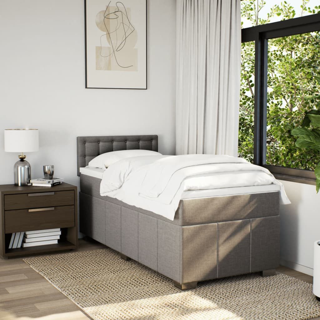 vidaXL Bett Boxspringbett mit Matratze Taupe günstig online kaufen
