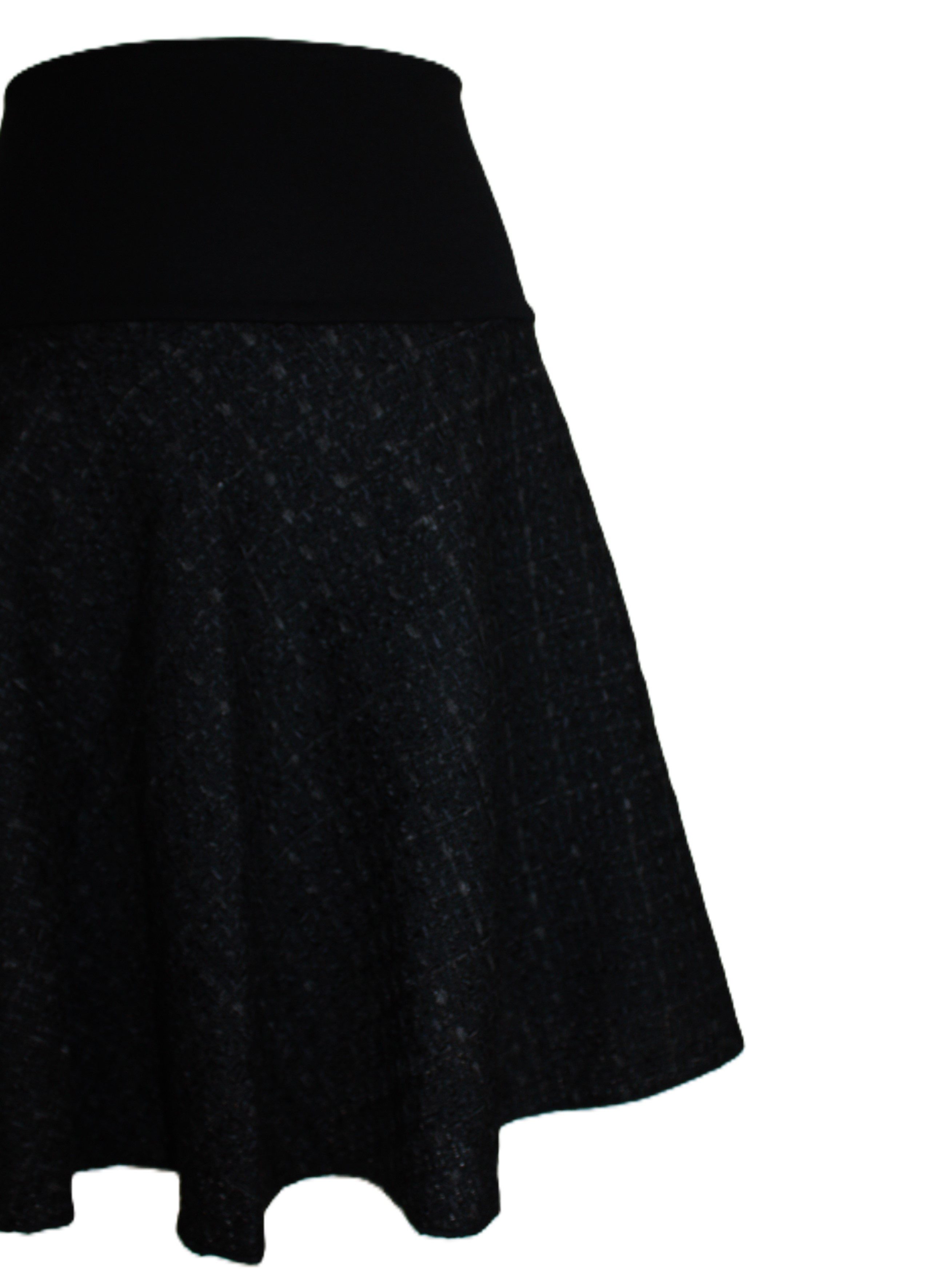 dunkle design A-Linien-Rock Boucle Schwarz Rot Hahnentritt Salz Pfeffer ela günstig online kaufen