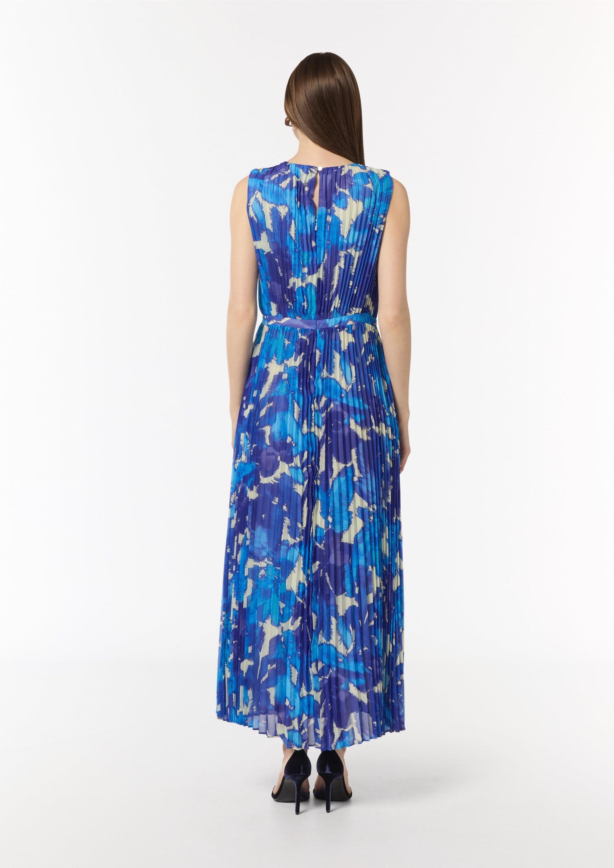 comma Maxikleid Kleid Plissiertes Chiffon-Kleid