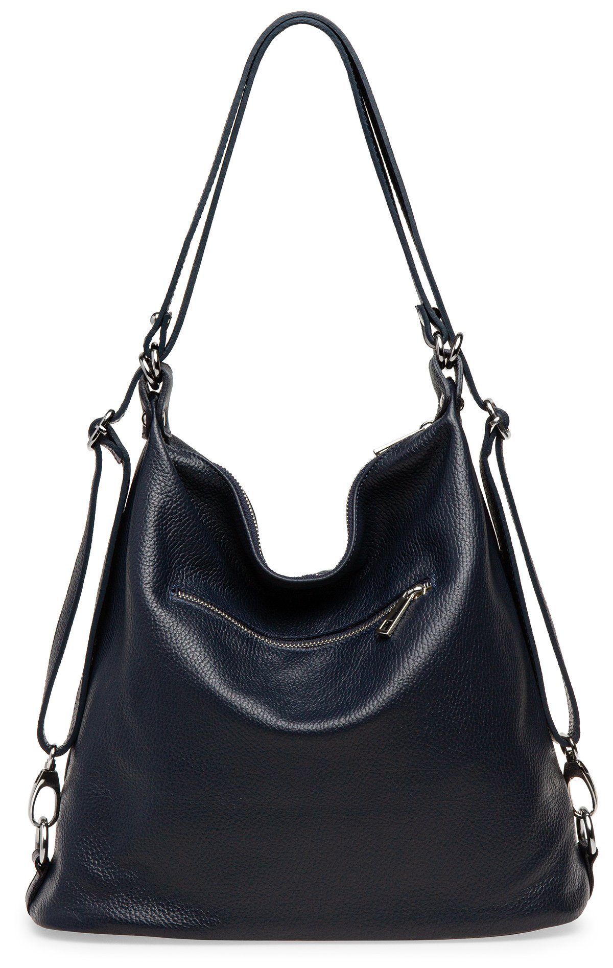 Caspar Schultertasche 2 in 1 Rucksack Damen Leder Tasche - PREMIUM LINE - M günstig online kaufen