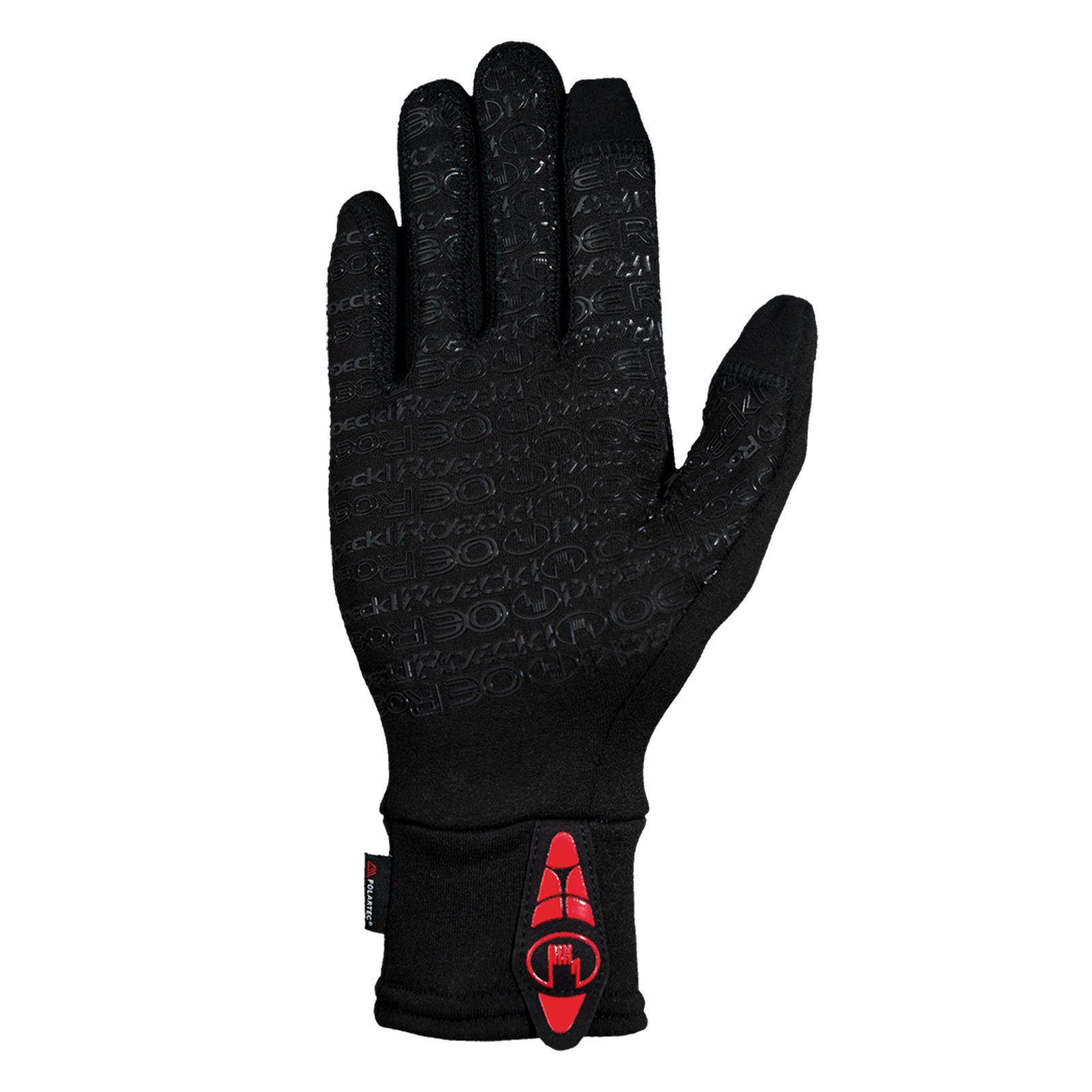 Roeckl SPORTS Fleecehandschuhe Kailash mit vielen ROECKL-Logos bestückte, silikonisierte Innenhand