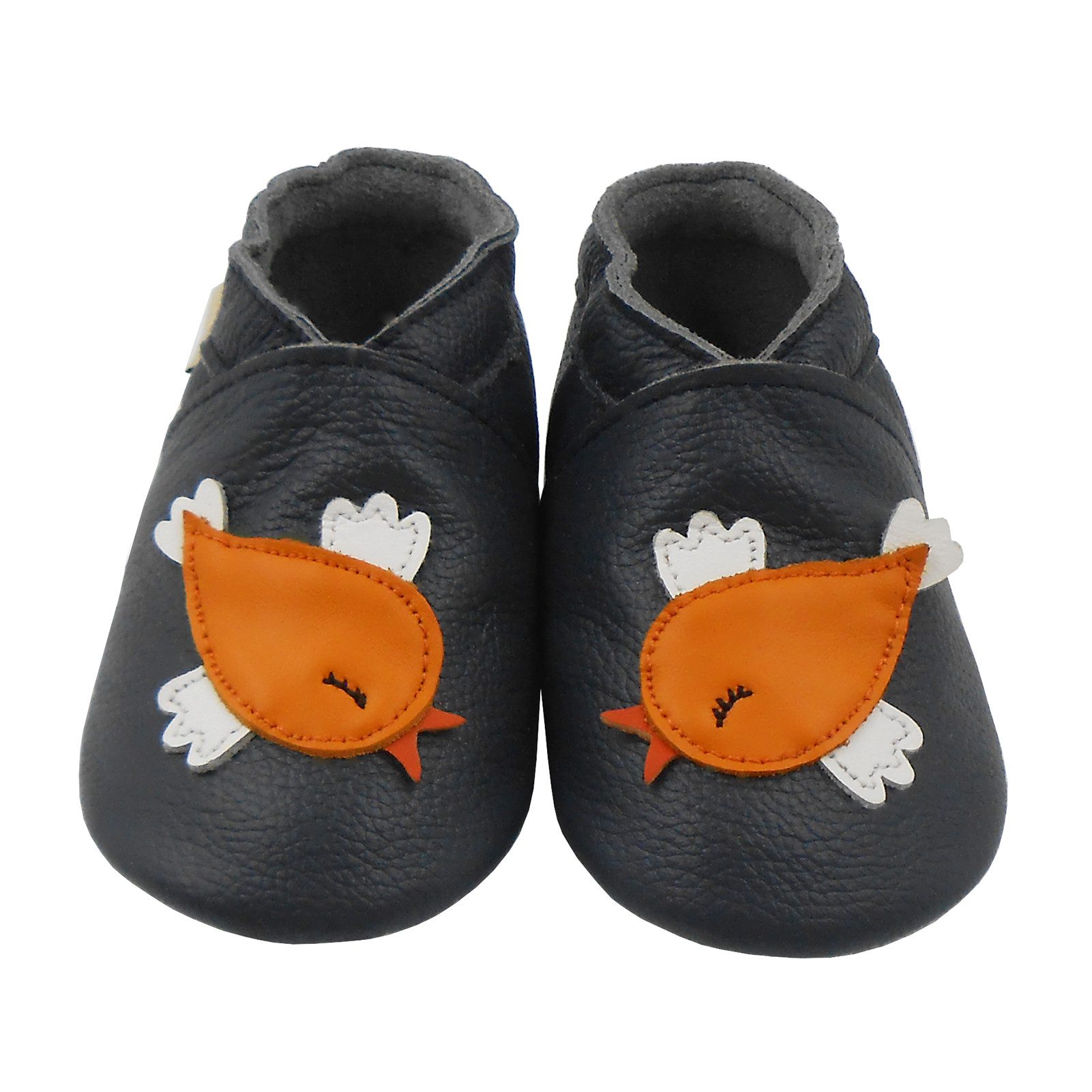 mepiq MEPIQ Baby Lauflernschuhe aus Leder mit Gummisohle rutschfest Krabbelschuh