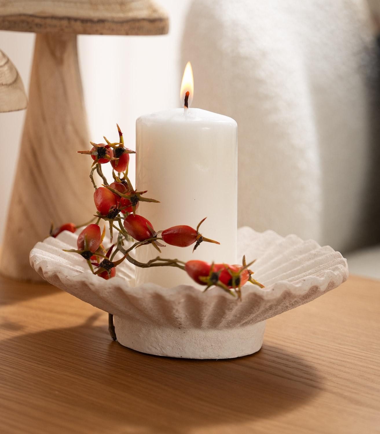 Wenzel Stumpenkerze Stumpenkerze SAFE CANDLE, Weiß, Ø 7 cm