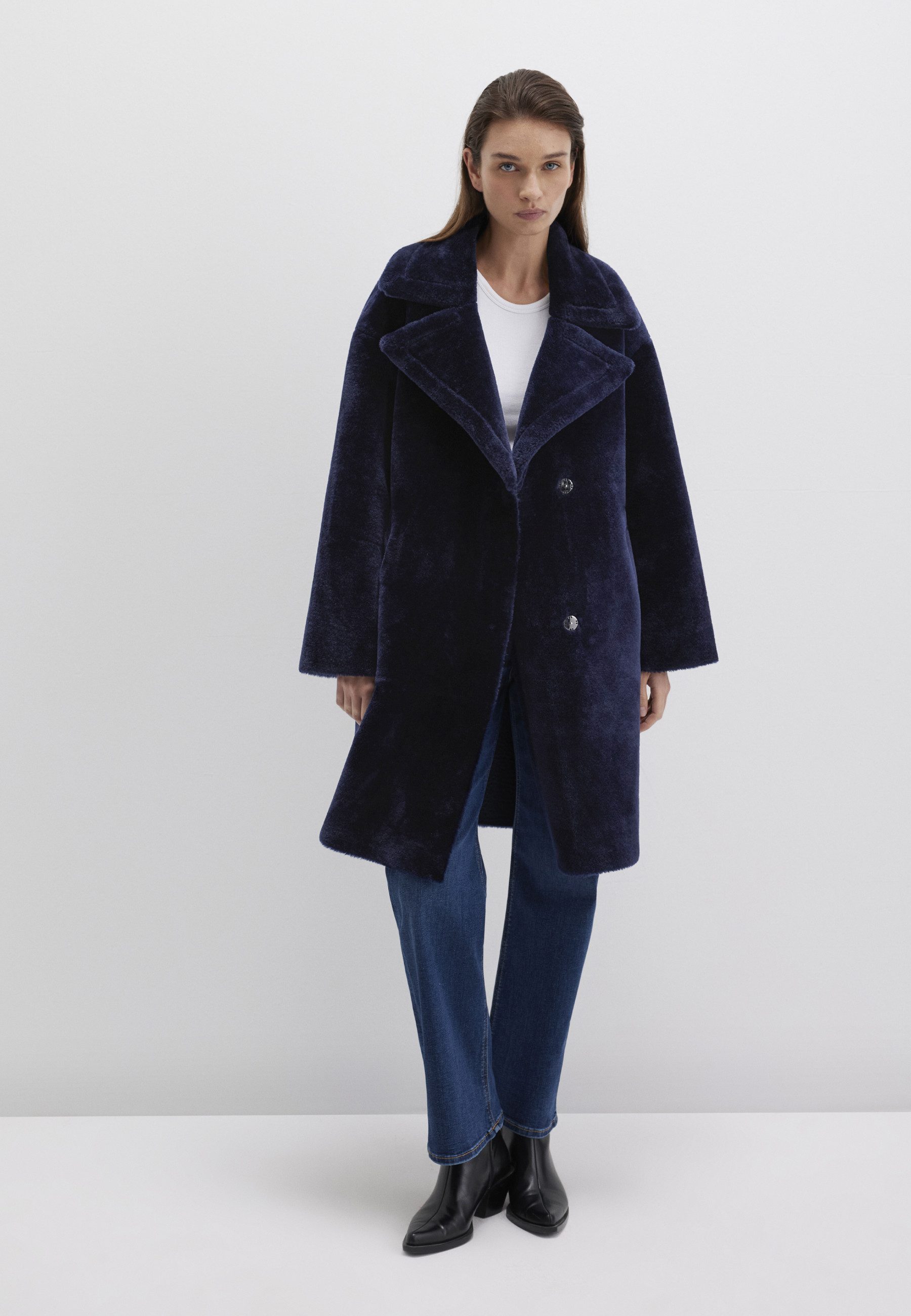 Mavi Parka WOVEN LONG JACKET Kunstfell Mantel