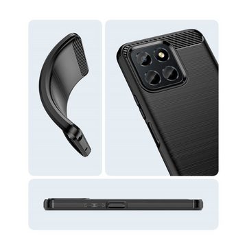 COFI 1453 Handyhülle Carbon Case Hülle kompatibel mit T-Mobile Revvl 6 5G flexible