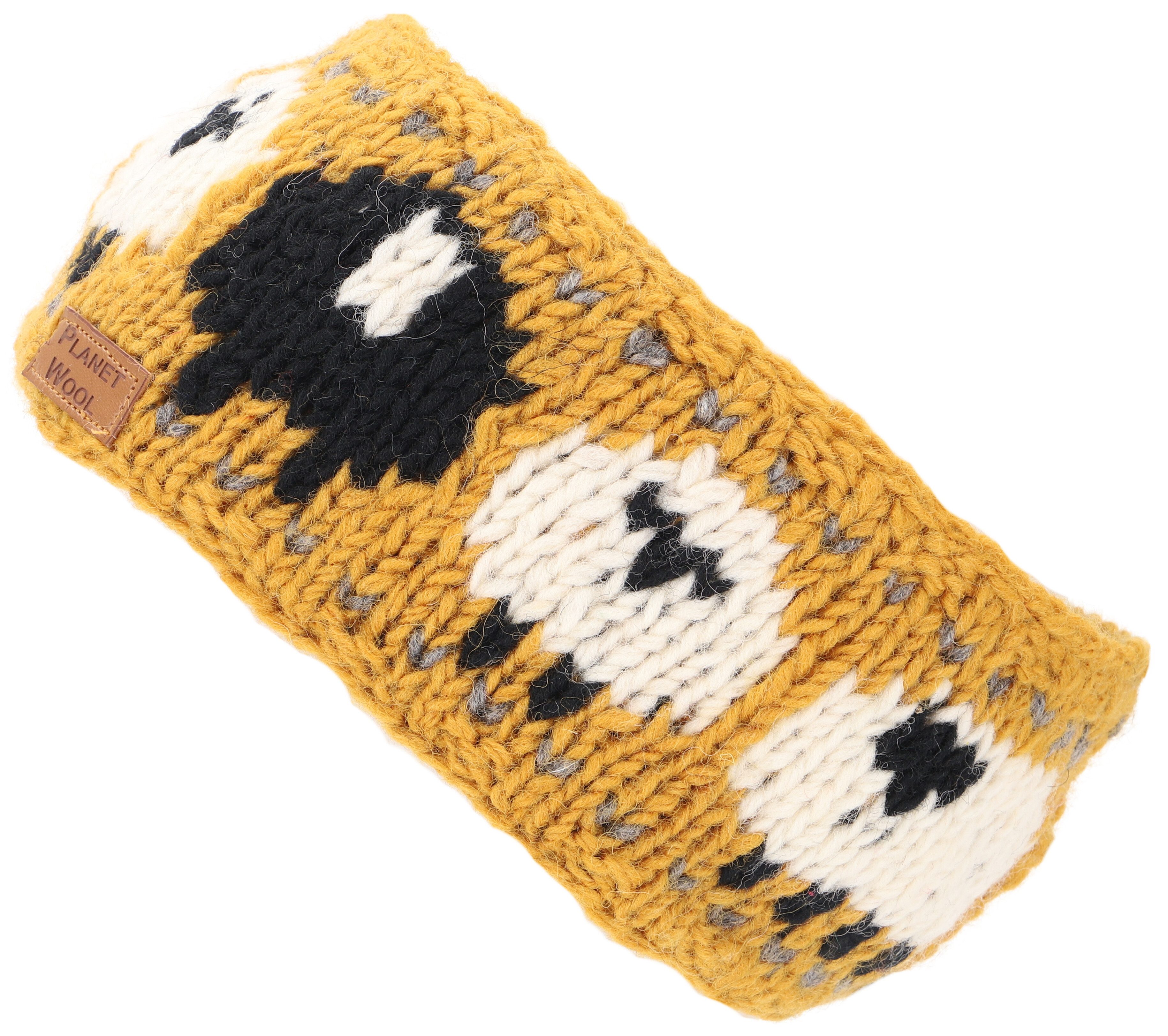 Guru-Shop Stirnband Woll-Strick-Stirnband, gestrickter Ohrenwärmer..