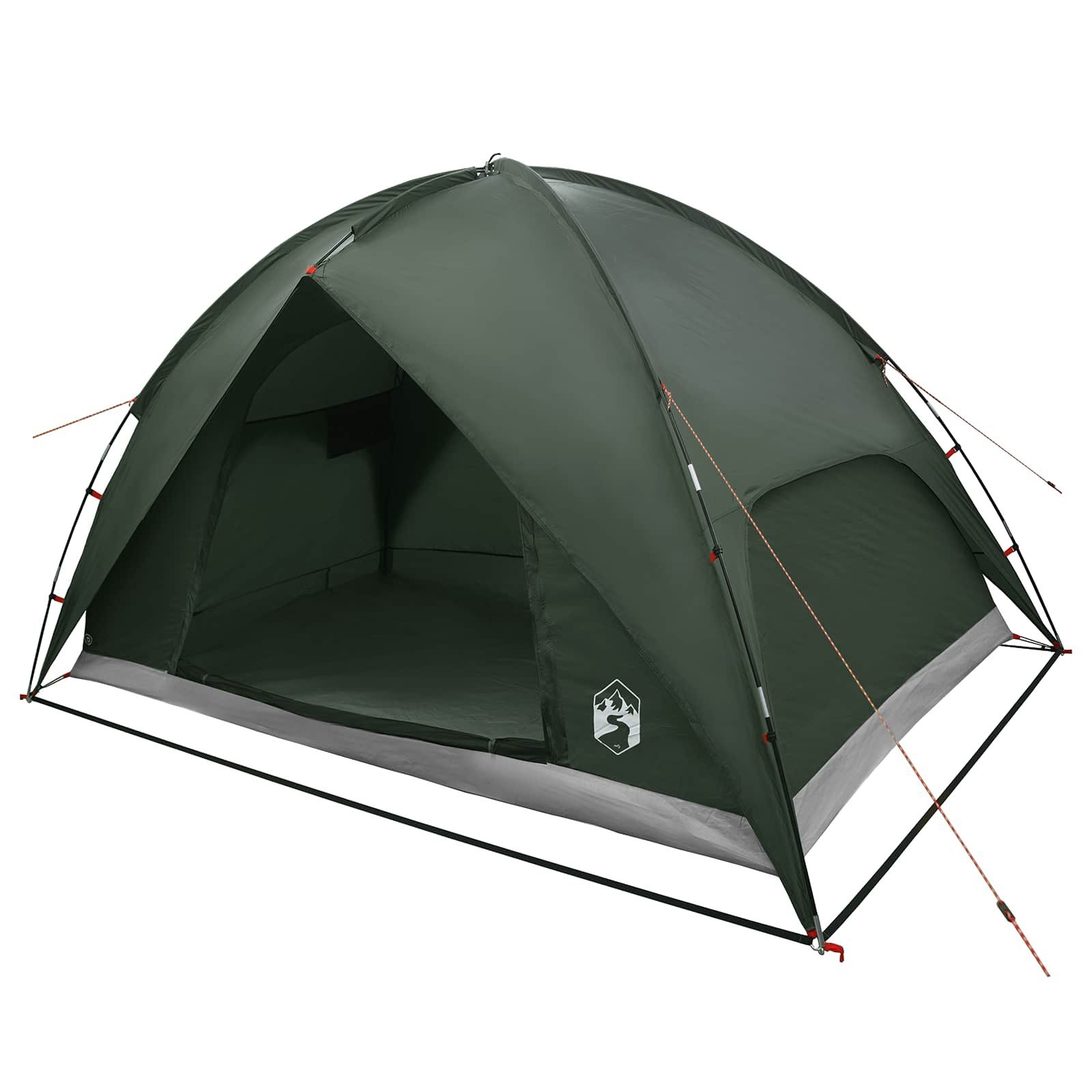 vidaXL Kuppelzelt Campingzelt mit Regenhaube wasserdicht 4 Personen Olivegrün, (1 tlg)