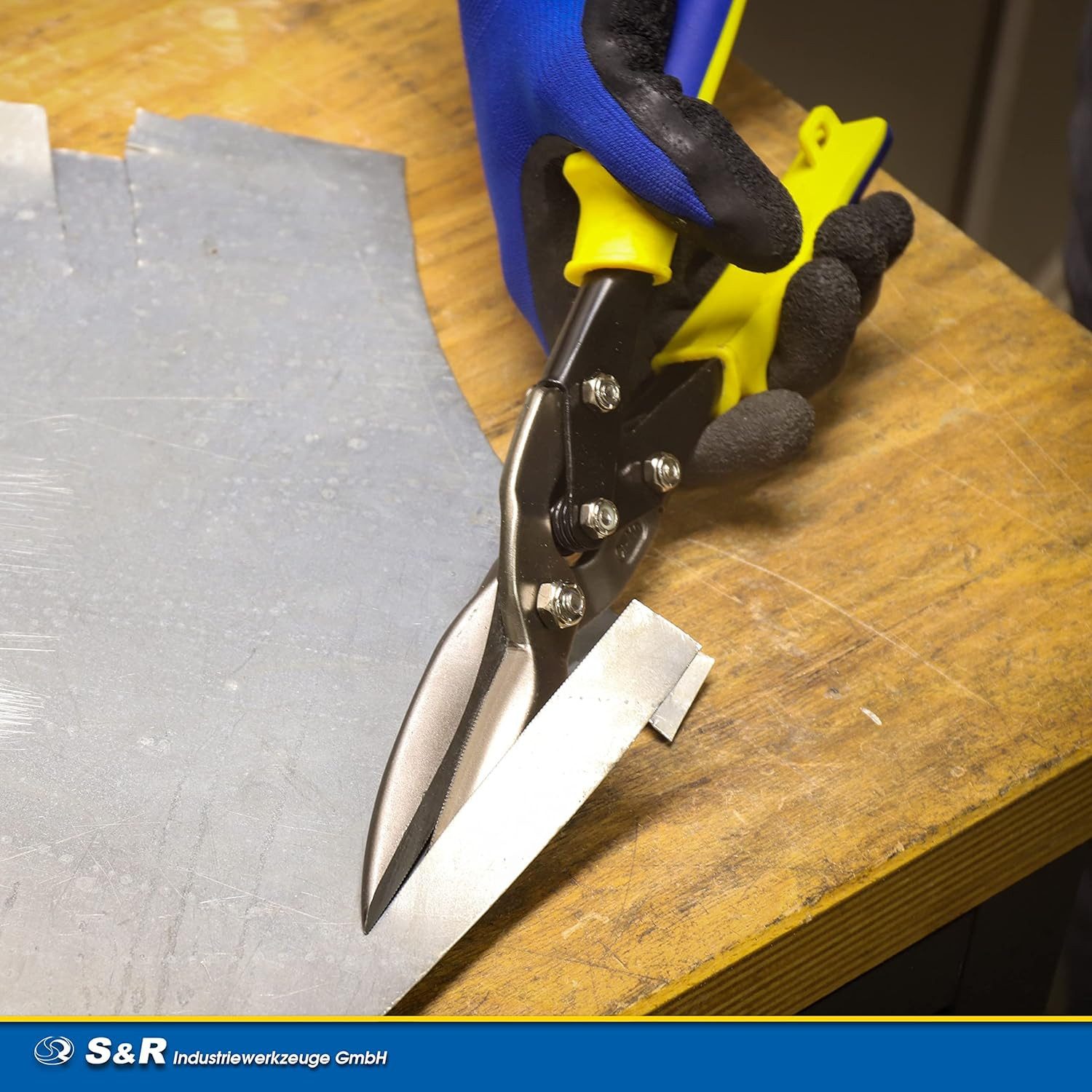 S&R Blechschere Aviation-Serie, extra lang 290 mm, Cr-Mo-Stahl, hohe Hebelwirkung, (1-tlg), ideal für Trockenbau, Karosserieherstellung, Blechbearbeitung