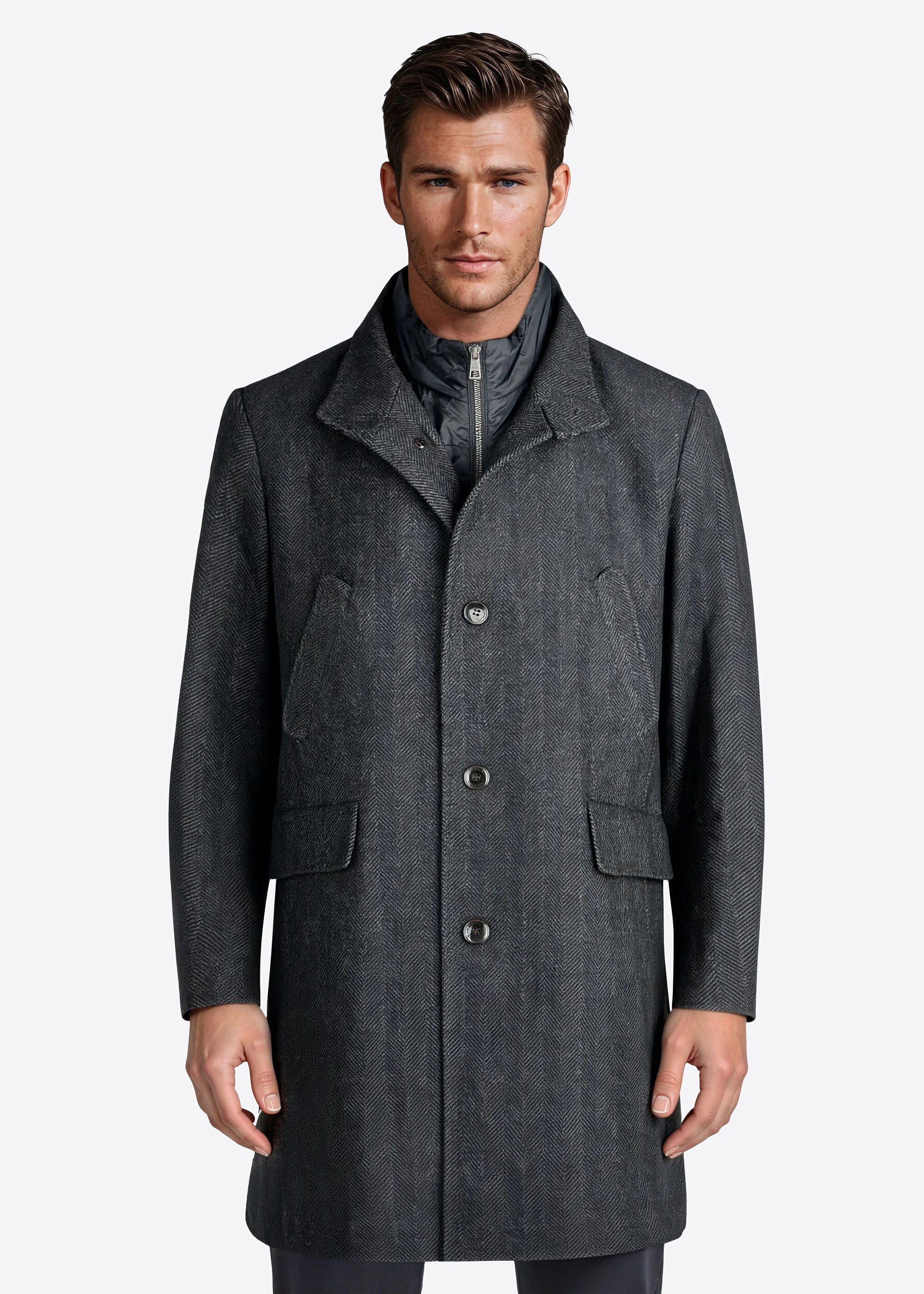 Pierre Cardin Kurzmantel mit klassischer Knopfleiste