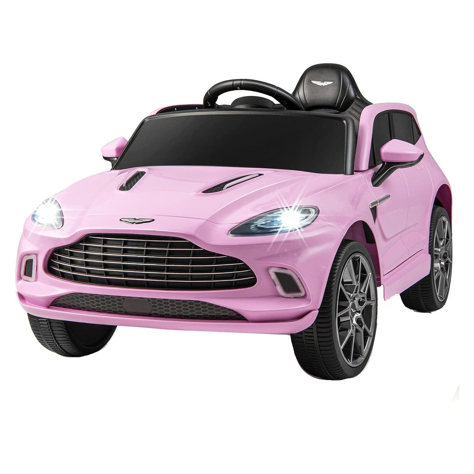 KOMFOTTEU Elektro-Kinderauto 12V Kinder Elektroauto Aston Martin DBX, Belastbarkeit 30 kg, mit Ferbedienung, Hupe, Musik, Schweinwerfer & Rücklicht