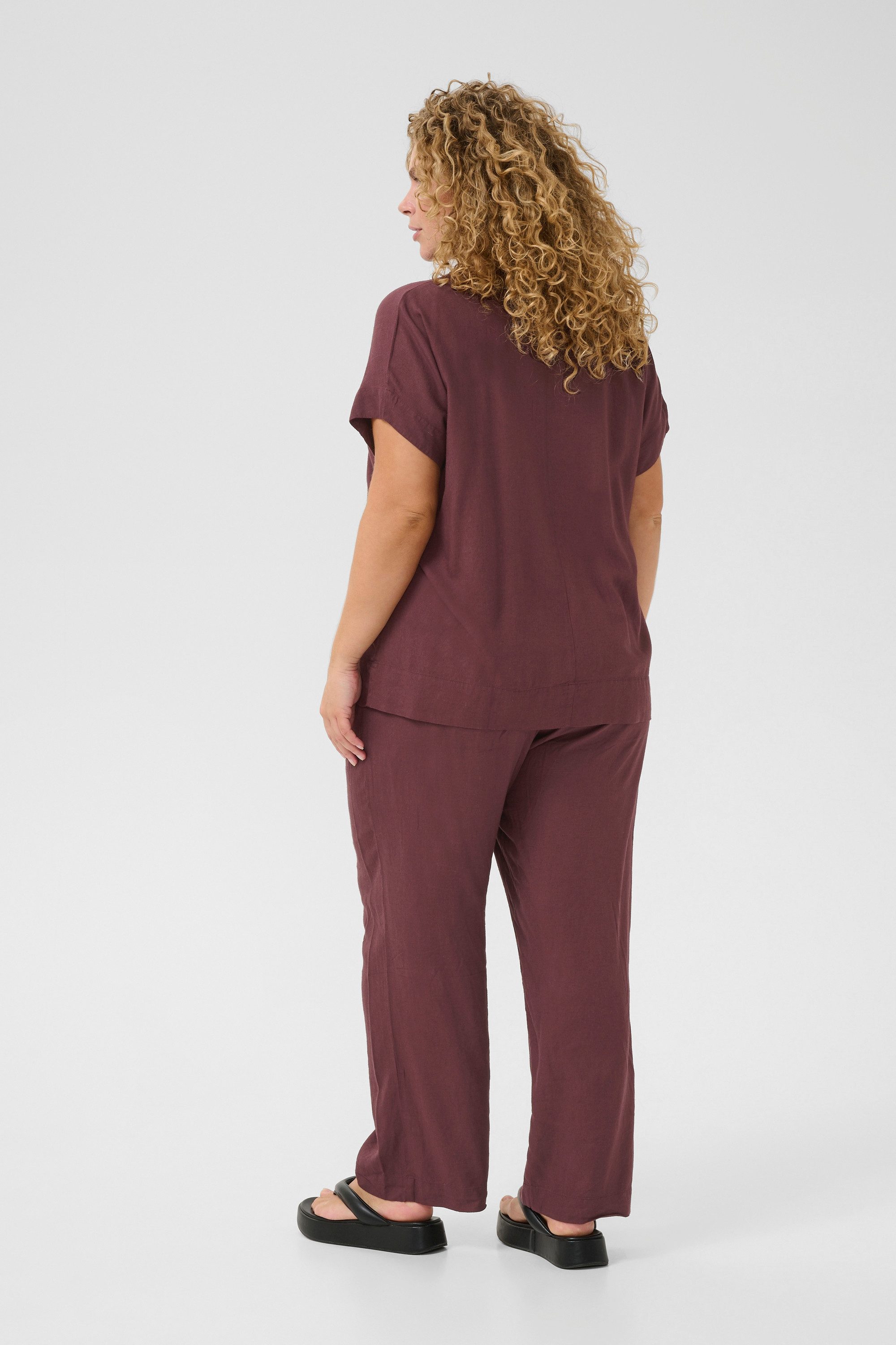 KAFFE Curve Kurzarmbluse Kurzarm-Bluse KCmille Große günstig online kaufen