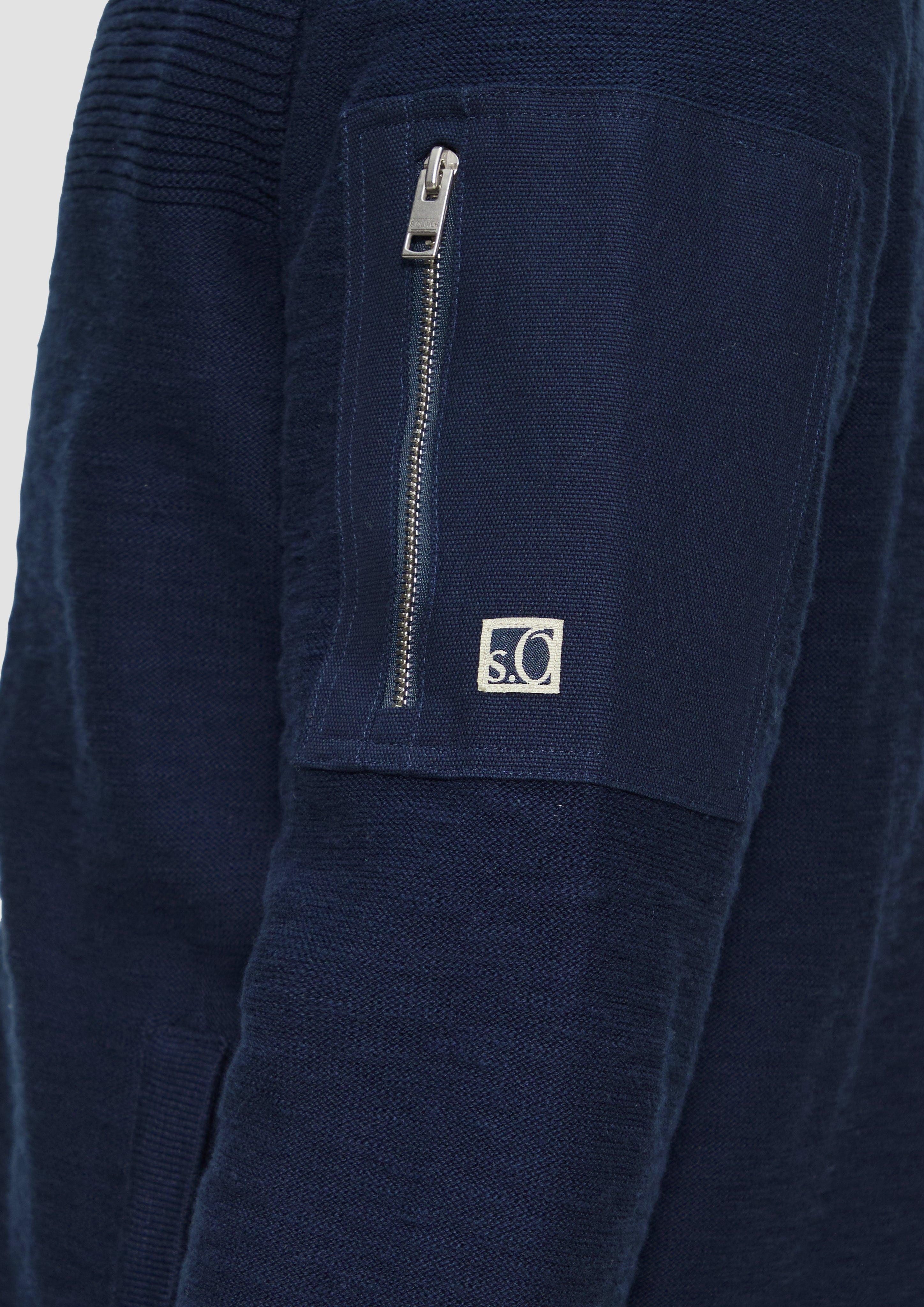 s.Oliver Strickjacke Strickjacke mit Flammgarnstruktur und günstig online kaufen
