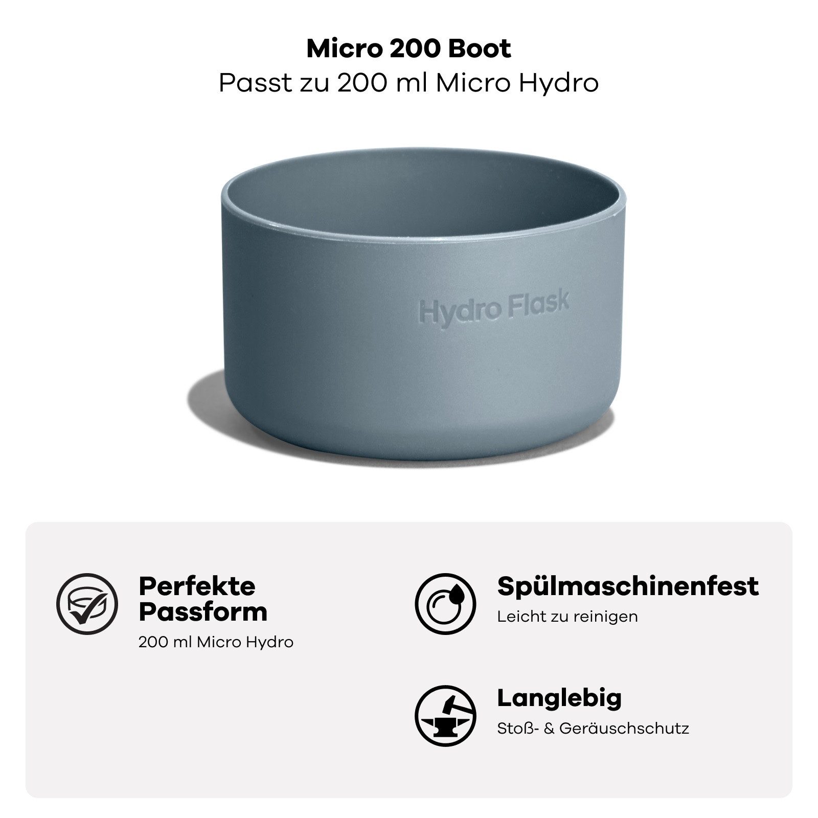 Hydro Flask Flaschenuntersetzer Micro Hydro 200 ml Bottle Boot, 1-tlg., Mini-Boot für deine Micro Hydro