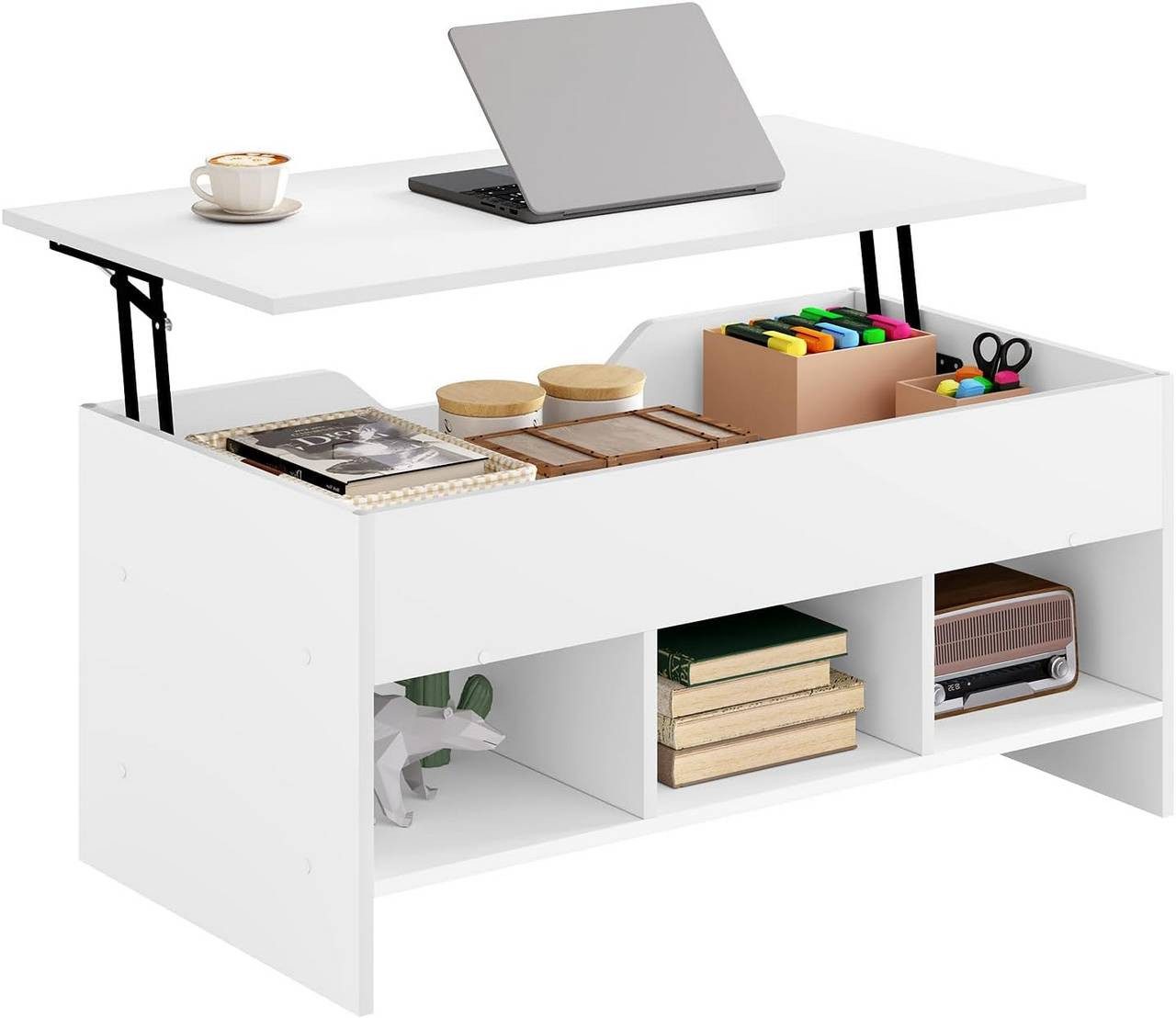 Woltu Couchtisch (1-St), mit Hebeplatte, höhenverstellbar ausziehbar, Lift- günstig online kaufen