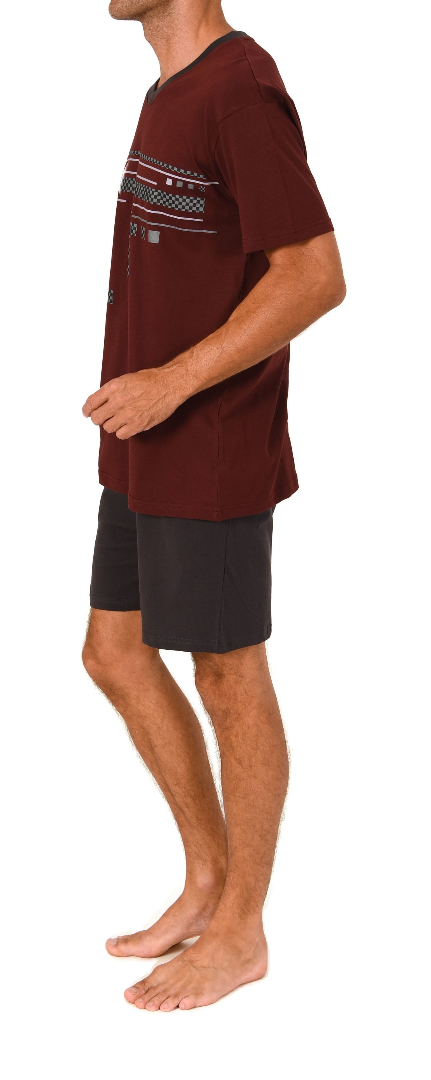 Normann Pyjama Normann Herren Schlafanzug Shorty mit Frontprint - auch in Übergröße – Bild 3 von 5