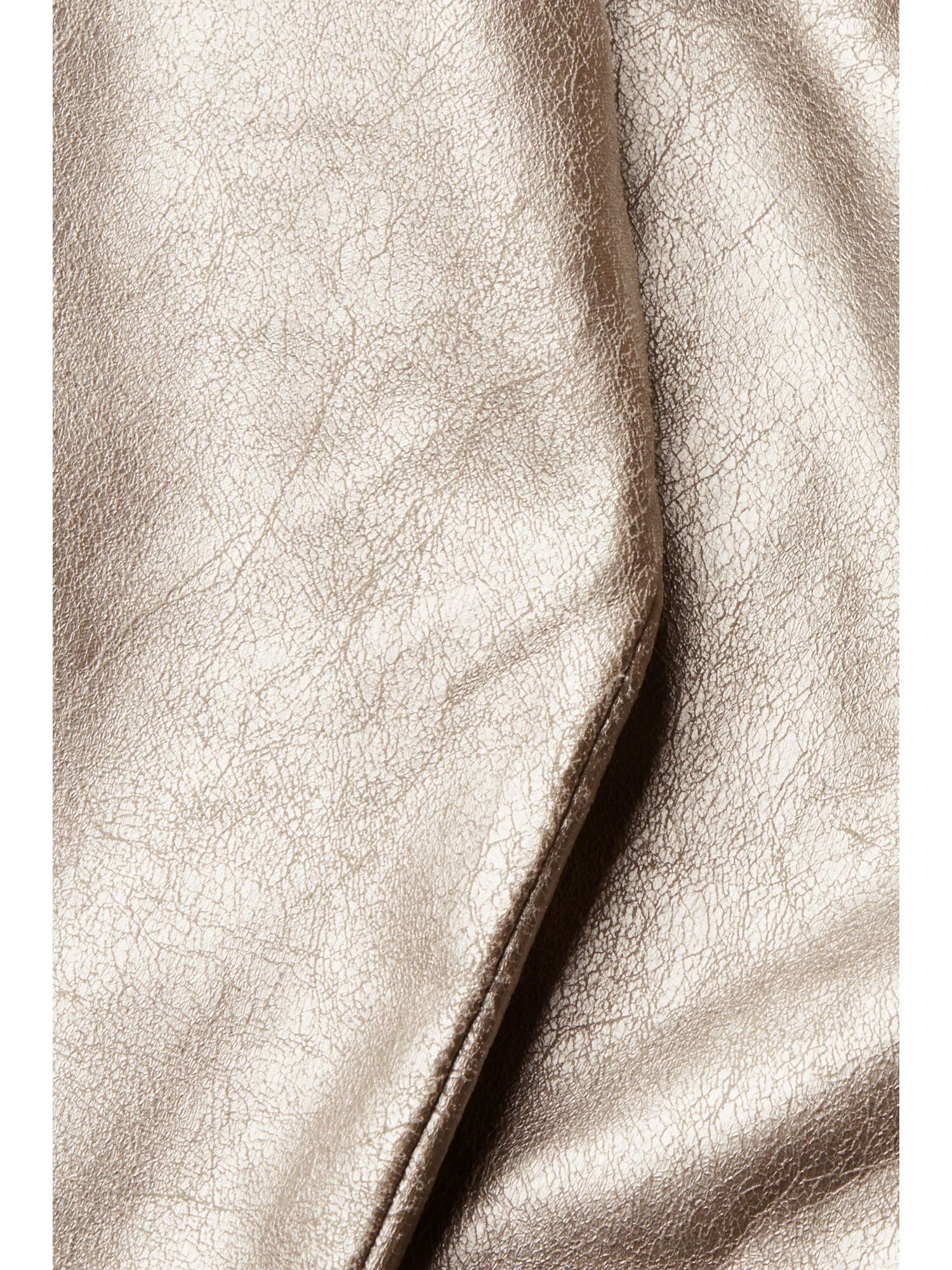 Stoffhose Metallic-Pants Kunstleder Collection Esprit aus