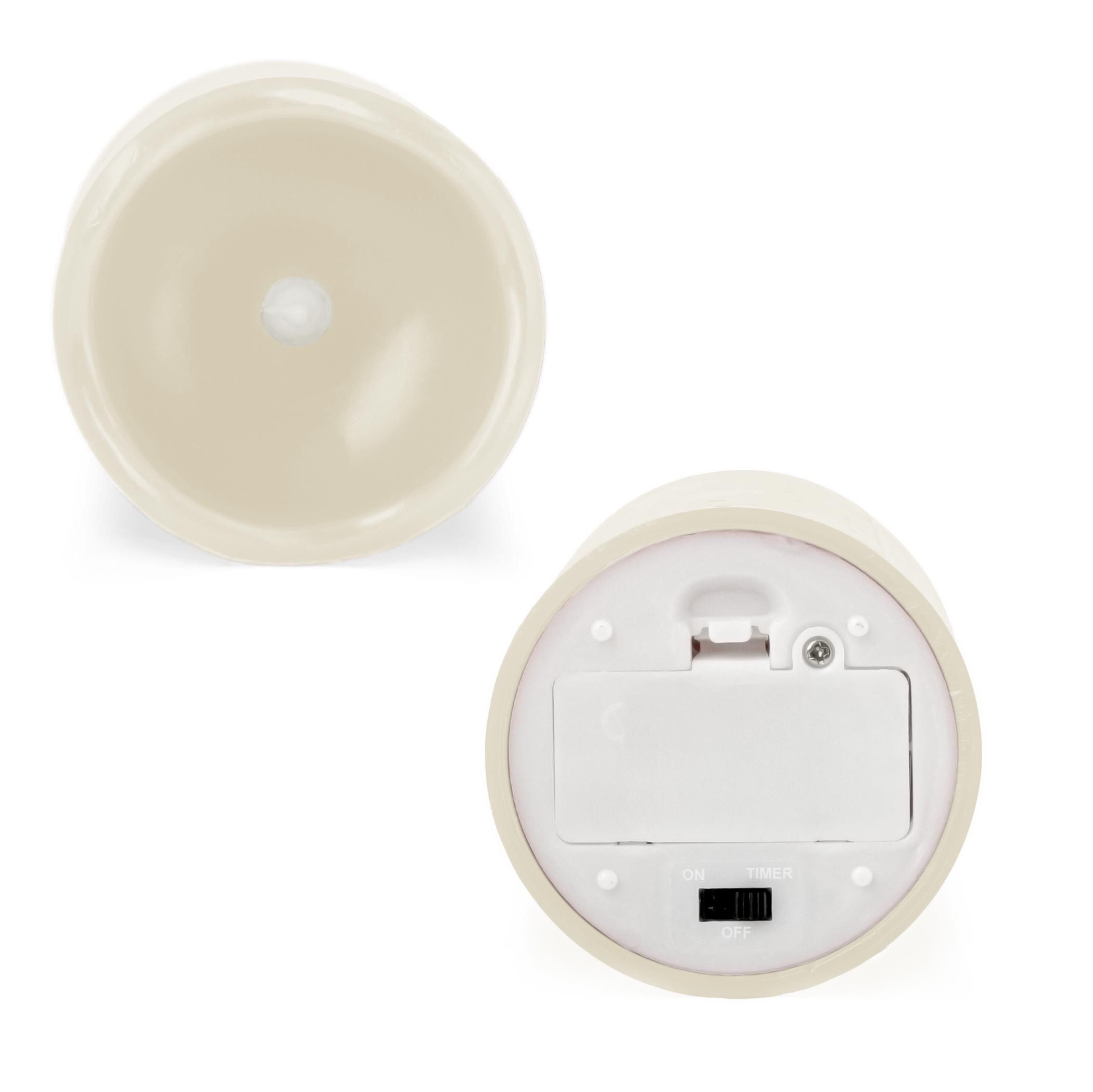Spetebo LED-Kerze Künstliche Stumpenkerze mit Timer batteriebetrieben - 4er Set, Flammeneffekt, LED fest integriert, warm weiß, Deko Kerze für Innen – Bild 4 von 5