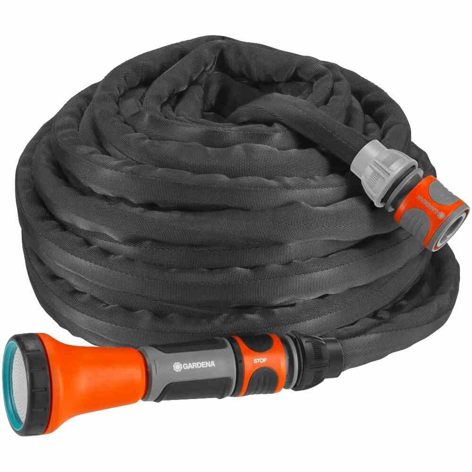 GARDENA Bewässerungsschlauch Textilschlauch Liano 10m Set, UV und