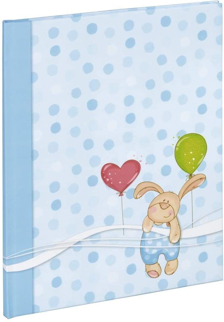Babybuch Blau Geburt Baby Hama Hardcover Hase" Buch Tagebuch, "Kleiner Kinder Buch Geschenk