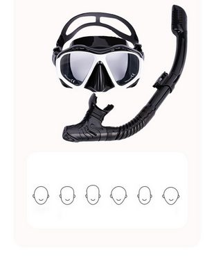 CoolBlauza Taucherbrille Trockenschnorchel-Set, (professionelle Schnorchelausrüstung für Erwachsene), Anti-Fog-Taucherbrille und Schnorchel