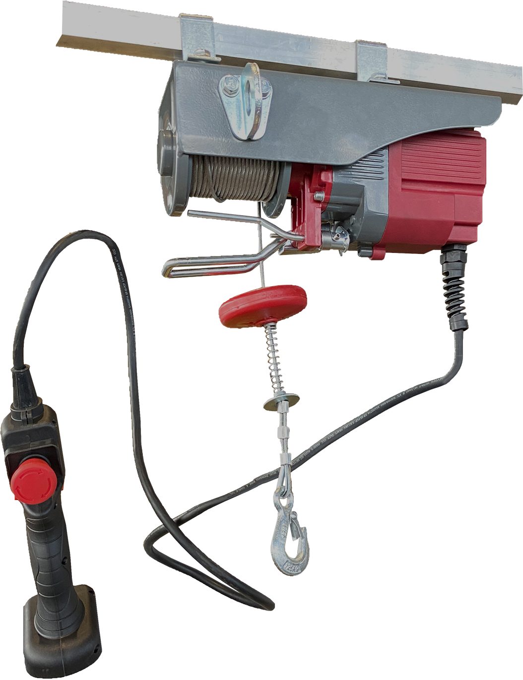 Berger & Schröter Seilzug Seilzug elektrisch für Akkubetrieb 125/250 kg, 18V, 12m Stahlseil, Totmannschalter, Hubarbeit in Werkstatt, Landwirtschaft, Haushalt