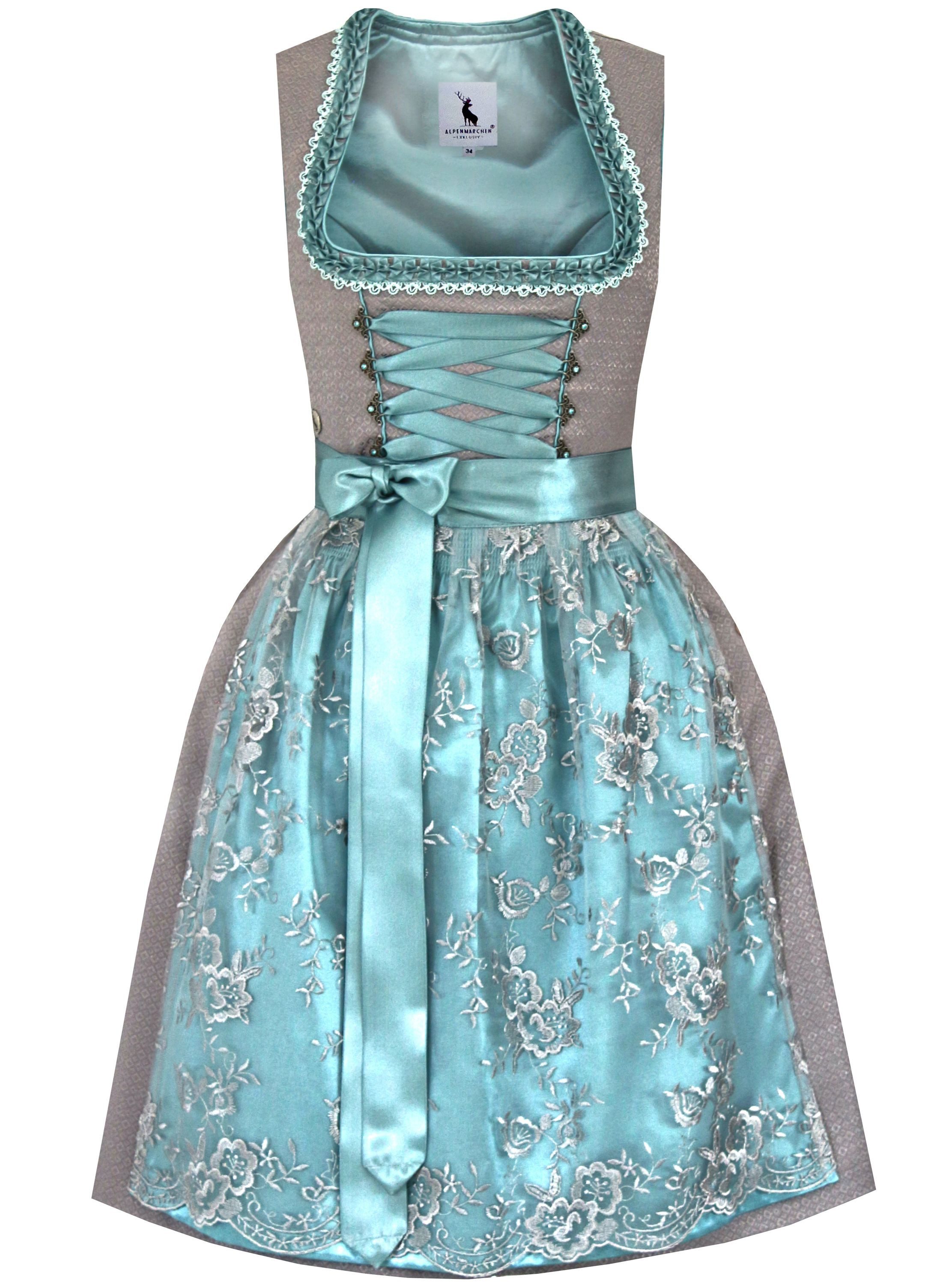 Dirndl Dirndl Laura in grau und türkis - ALM412