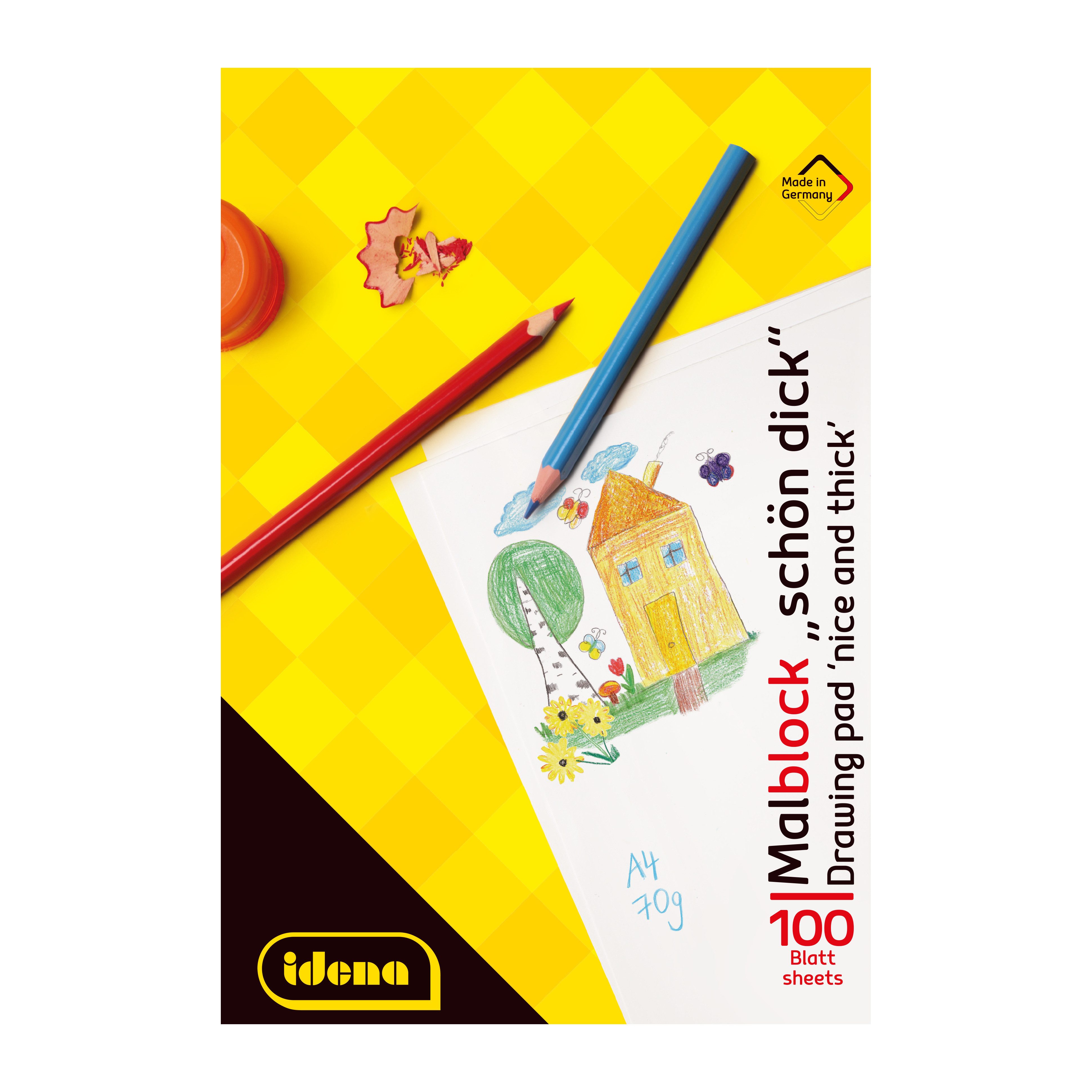 Idena Malblock Idena Bundle Malblöcke Schön Dick 100 Blatt 70g/m² DIN A4 5 Stück