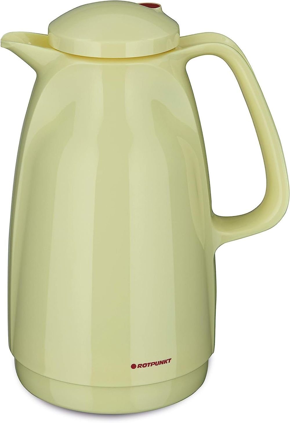 ROTPUNKT Isolierkanne 1,5 Liter Glaseinsatz I hochwertig I langlebig I 24 Std heiß, 1.5 l, (Kaffeekanne I Teekanne), Glaskolben aus doppelwandigem Rosalin-Glas