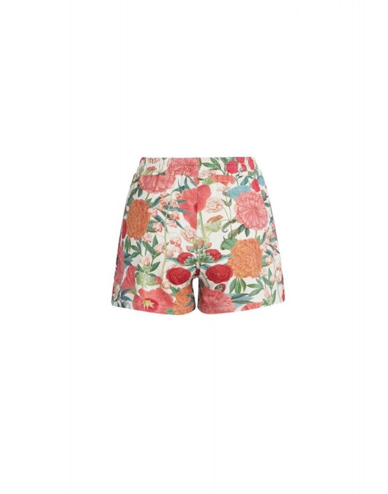 Essenza Pyjamashorts Nori Florentien Lobster Pink mit floralem Print